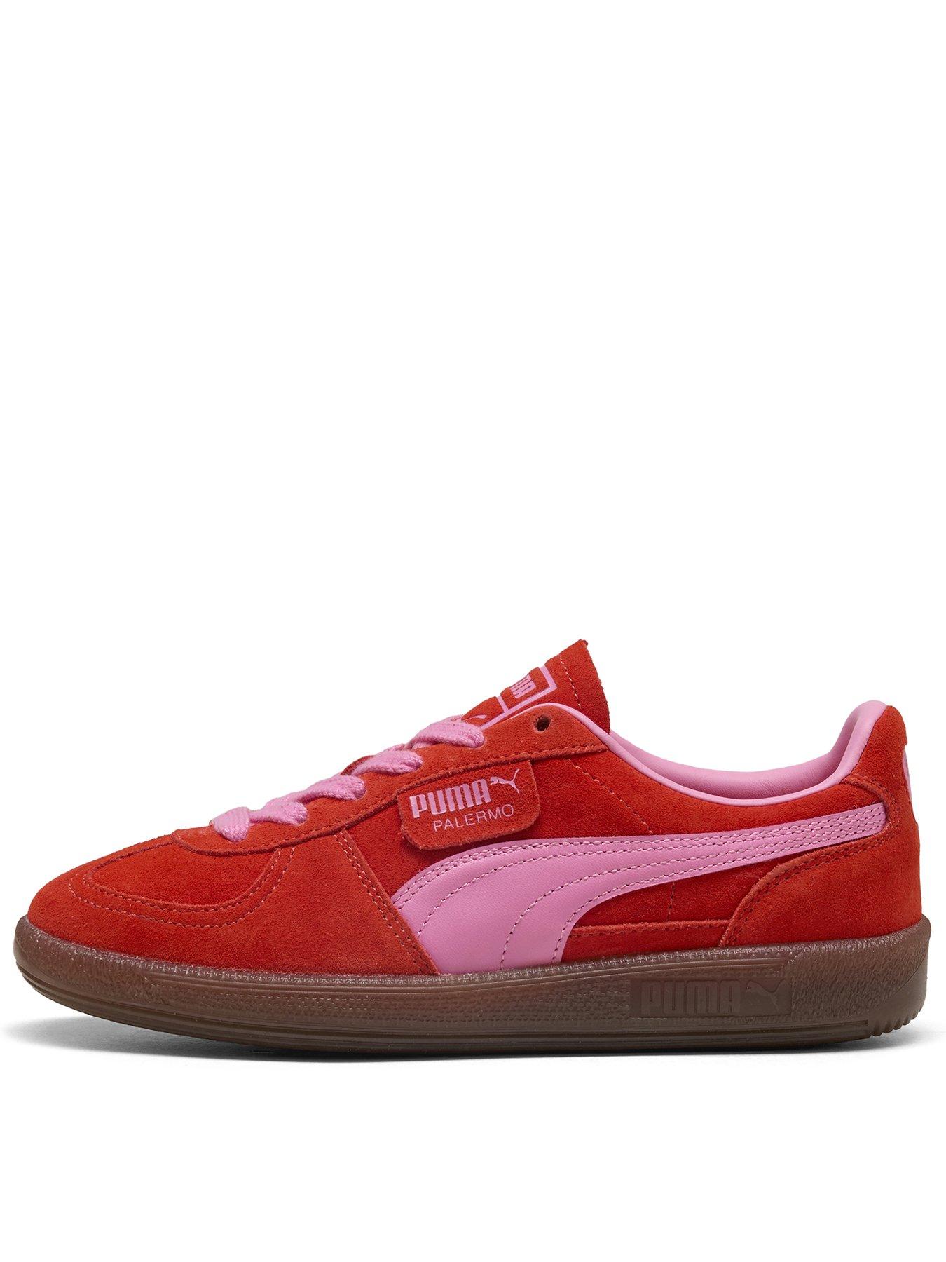  image of puma-womens-palermo-trainers-red