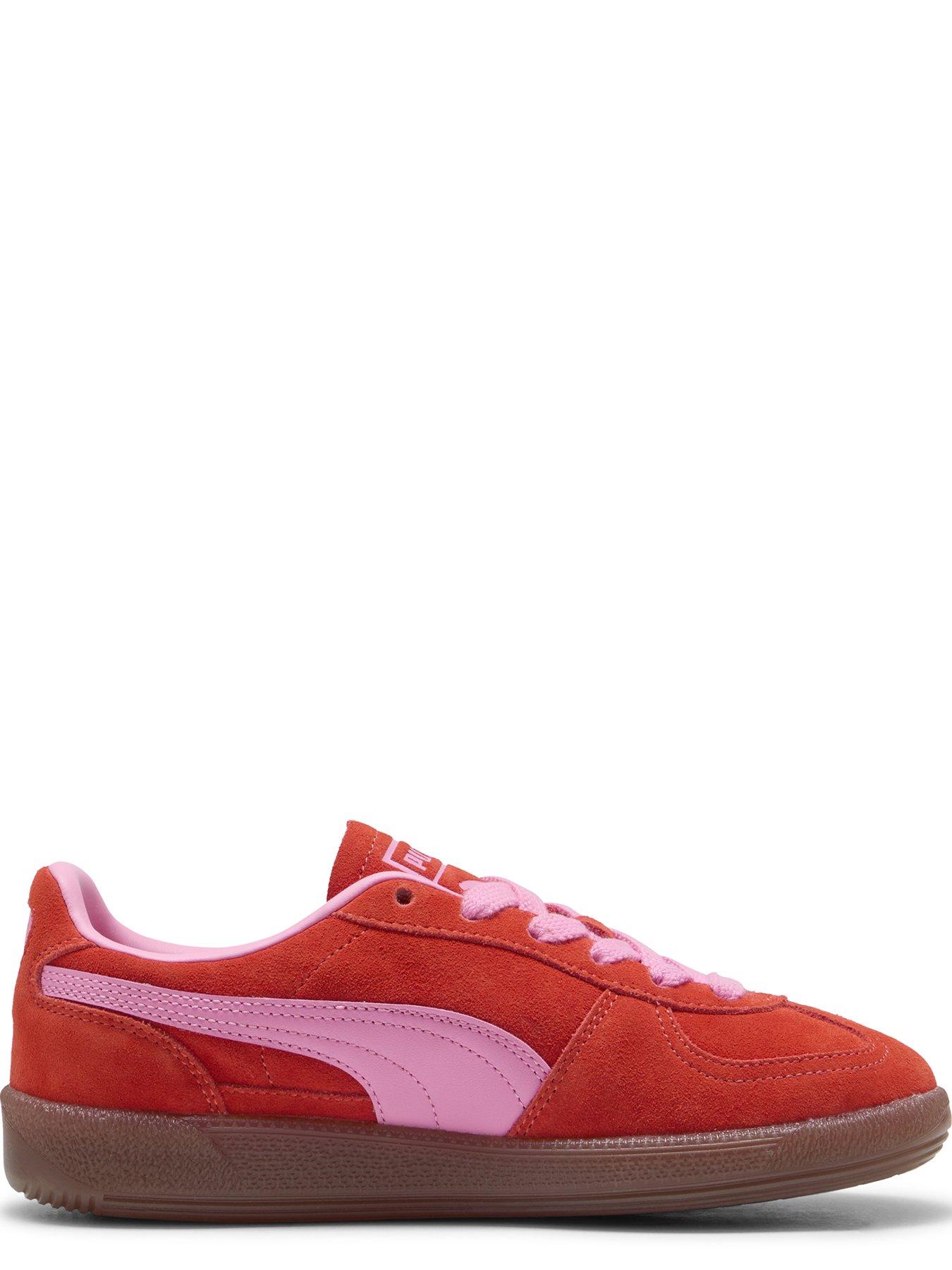  image of puma-womens-palermo-trainers-red