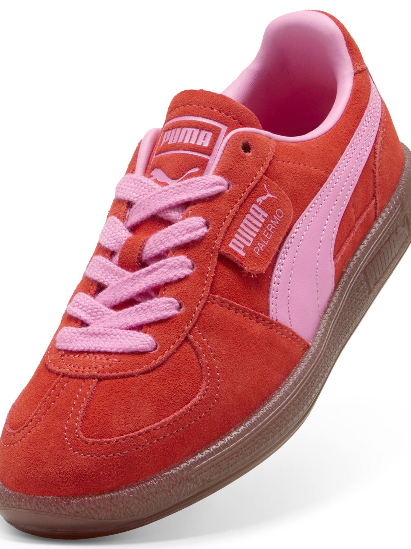  image of puma-womens-palermo-trainers-red
