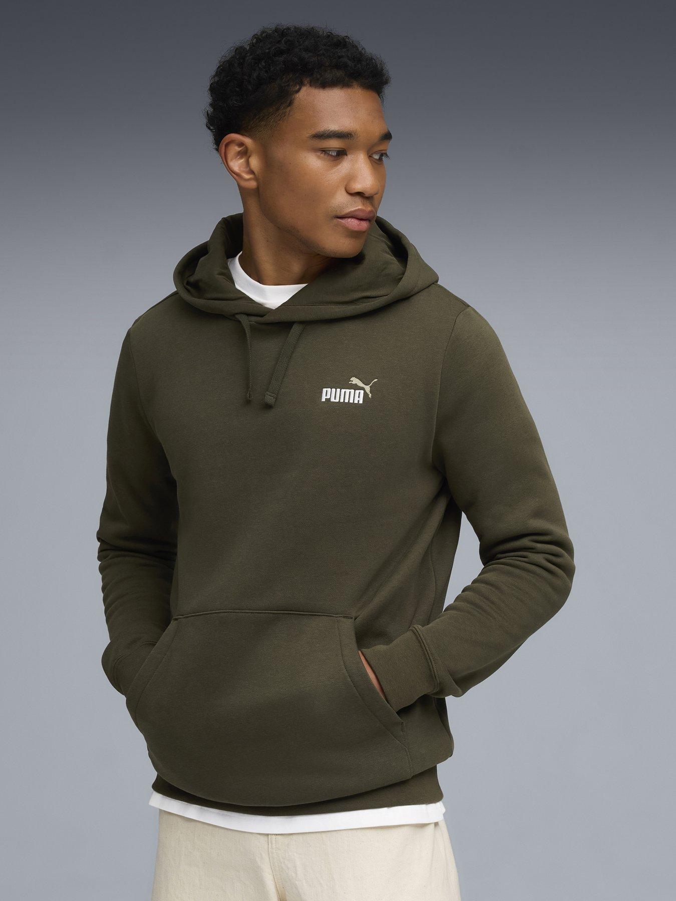 Puma Mens Essentials Small No 1 Logo Hoodie Fleece - Green