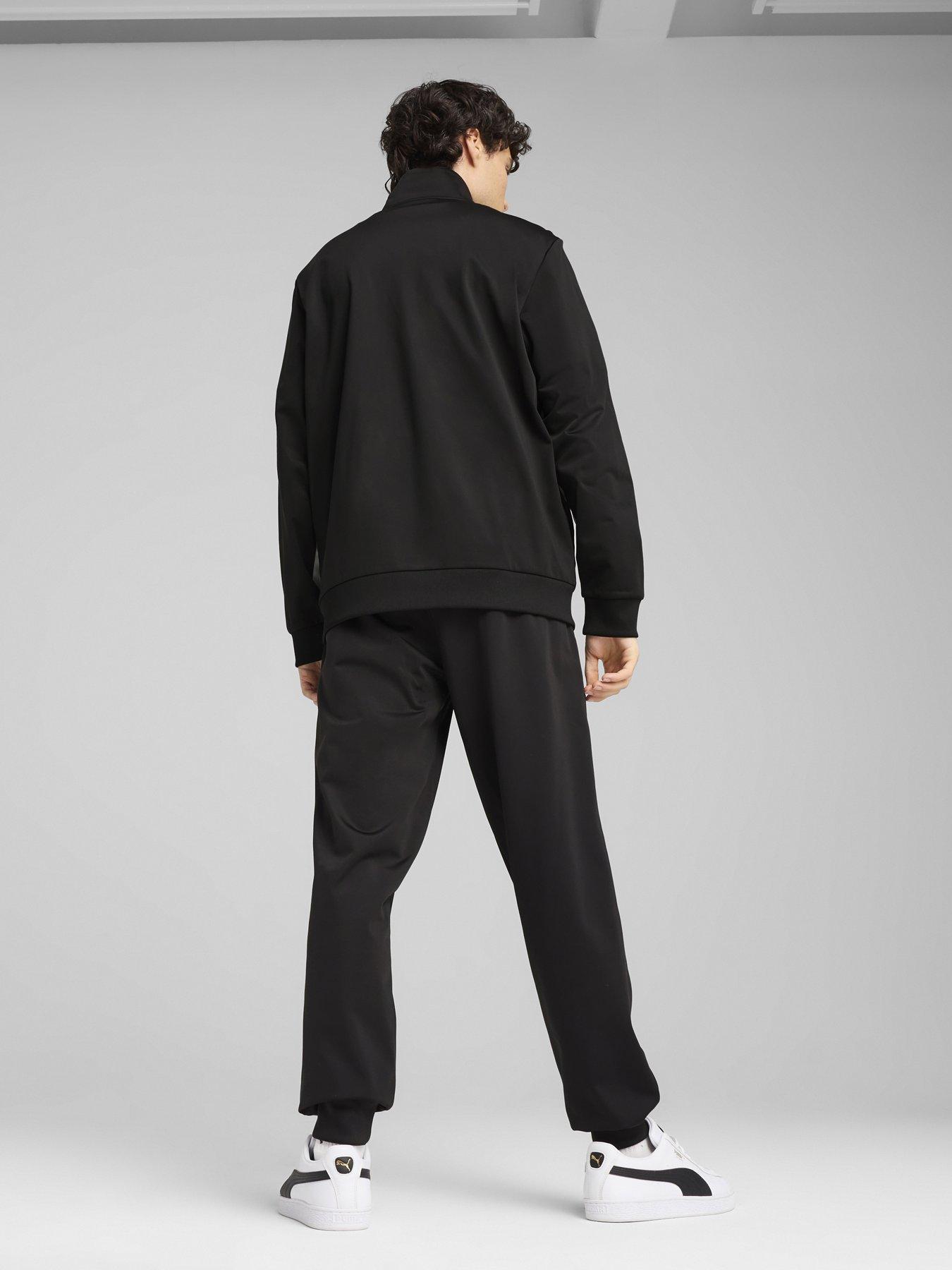 Image 2 of 6 of Puma Mens Poly Colorblock Suit - Black