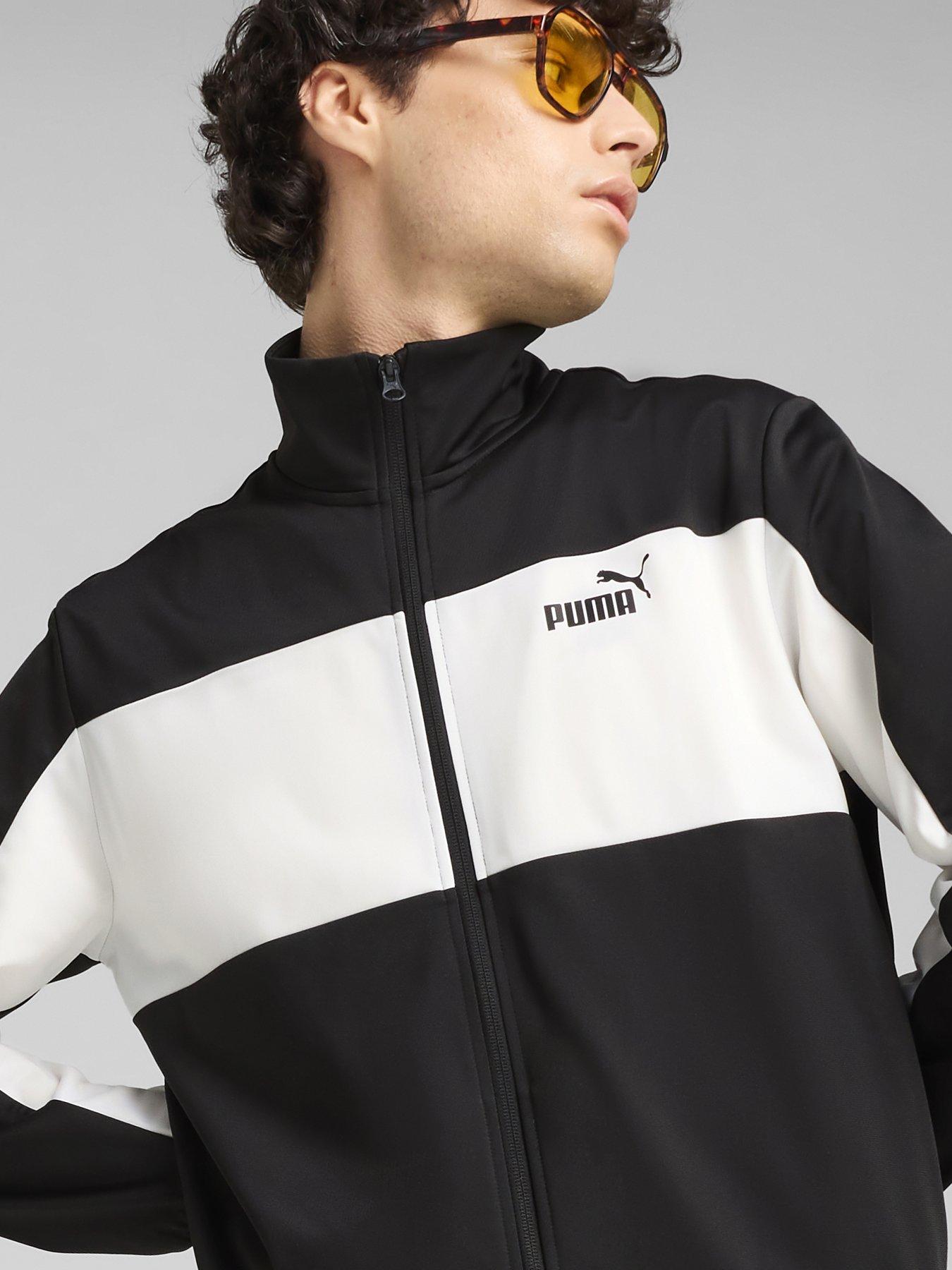 Image 4 of 6 of Puma Mens Poly Colorblock Suit - Black