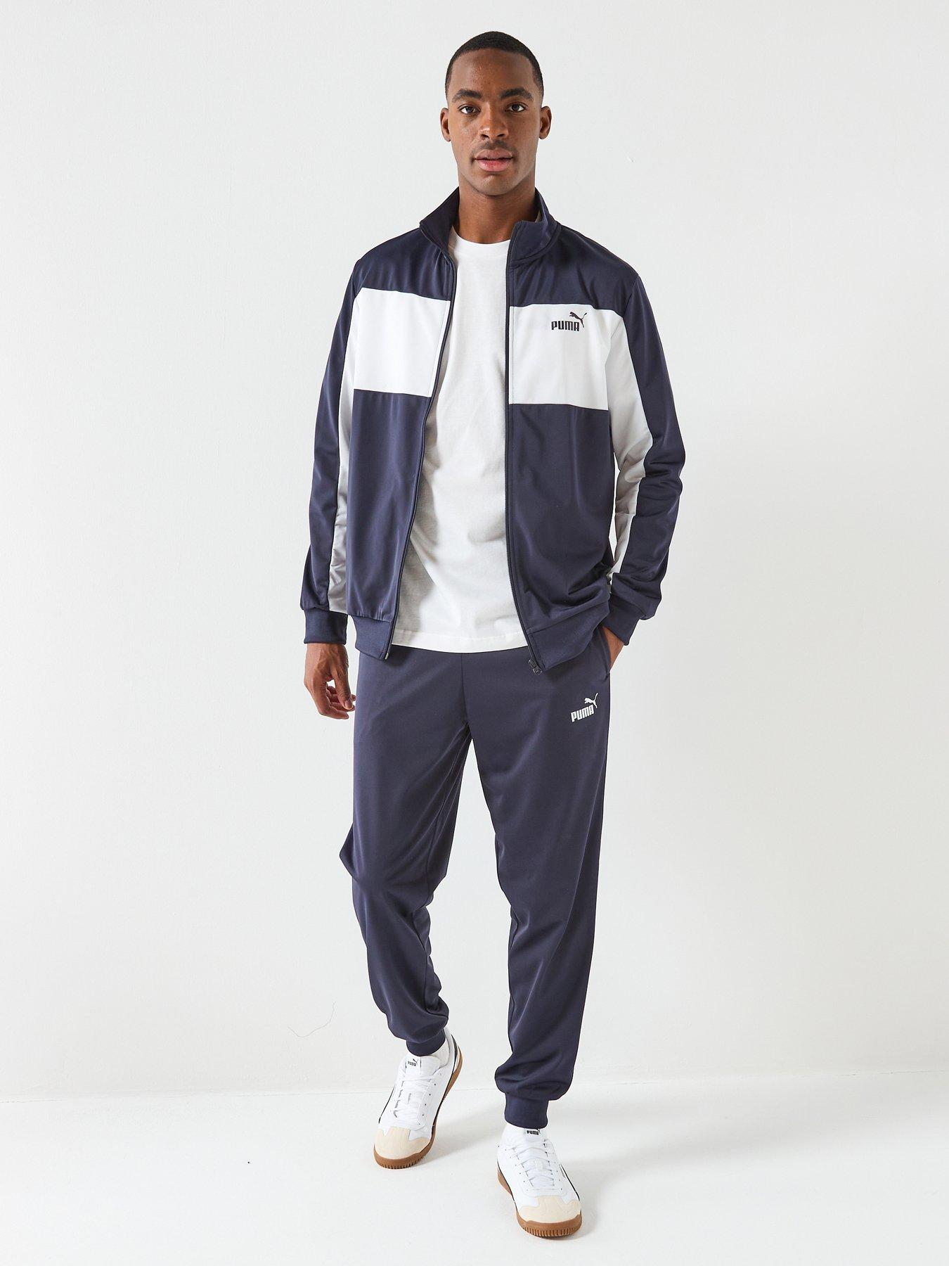 Puma Mens Poly Colorblock Suit - Navy Blue