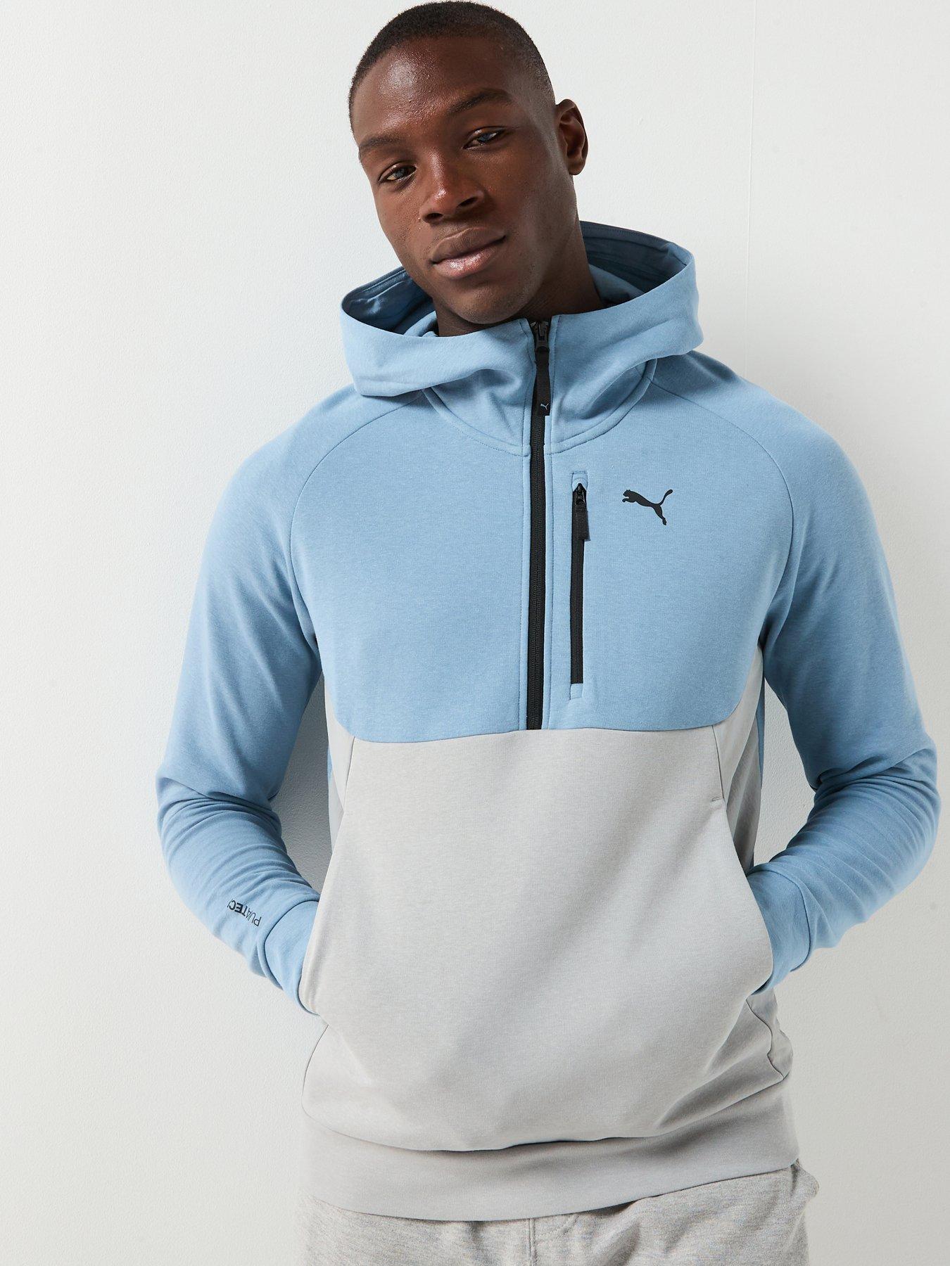 Image 1 of 6 of Puma Mens Pumatech Half Zip Hoodie - Blue