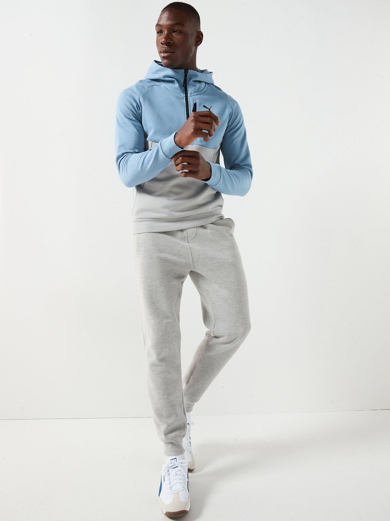 Image 3 of 6 of Puma Mens Pumatech Half Zip Hoodie - Blue