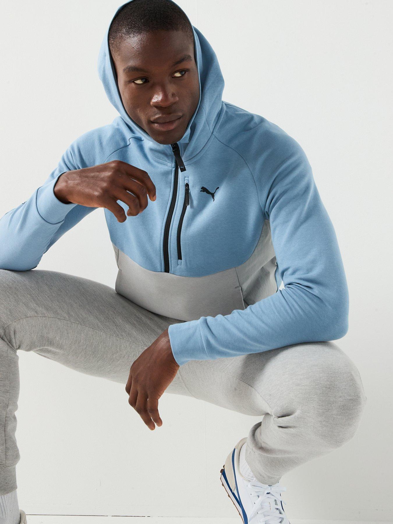 Image 6 of 6 of Puma Mens Pumatech Half Zip Hoodie - Blue
