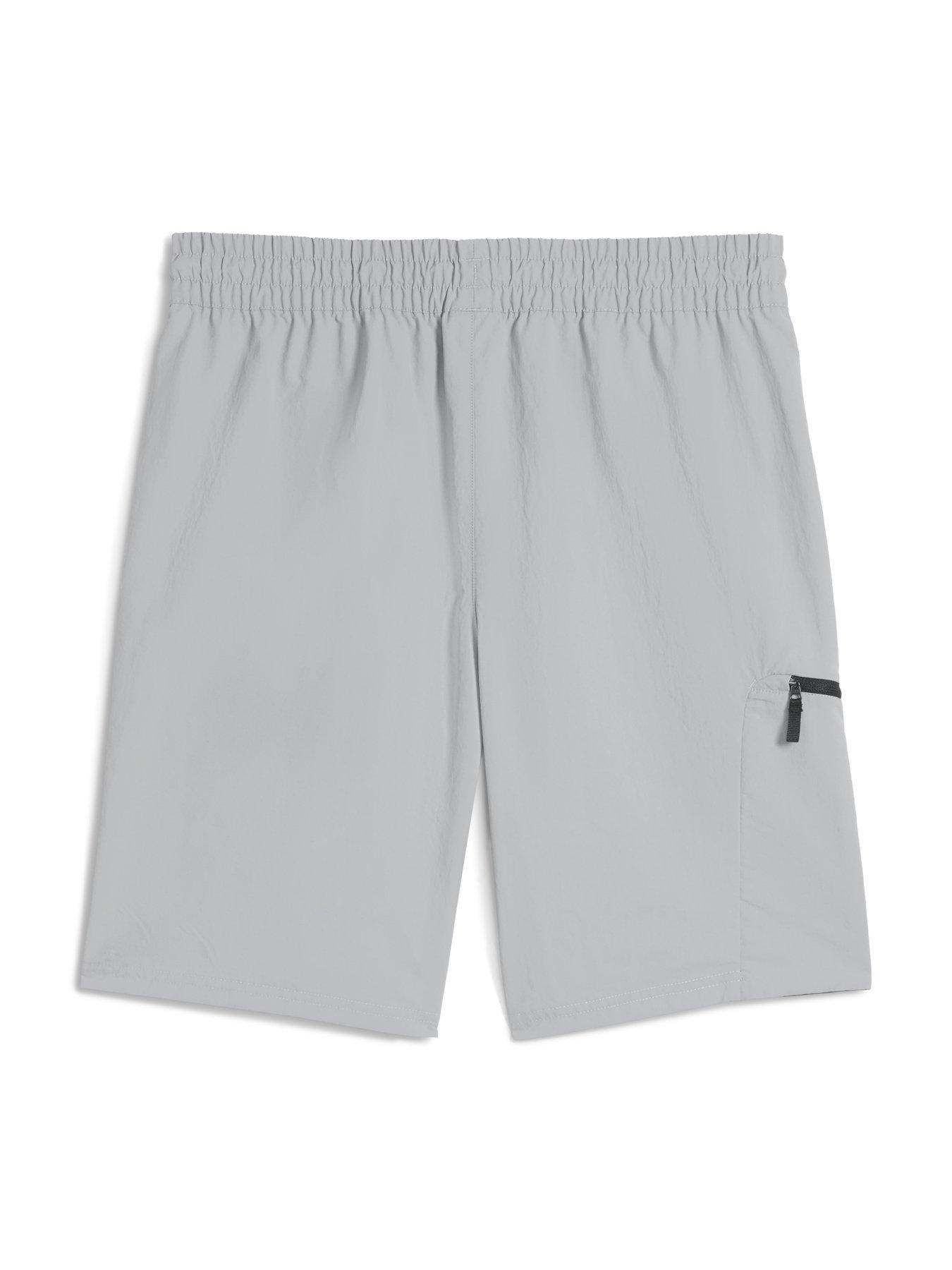  image of puma-mens-pumatech-woven-shorts-grey