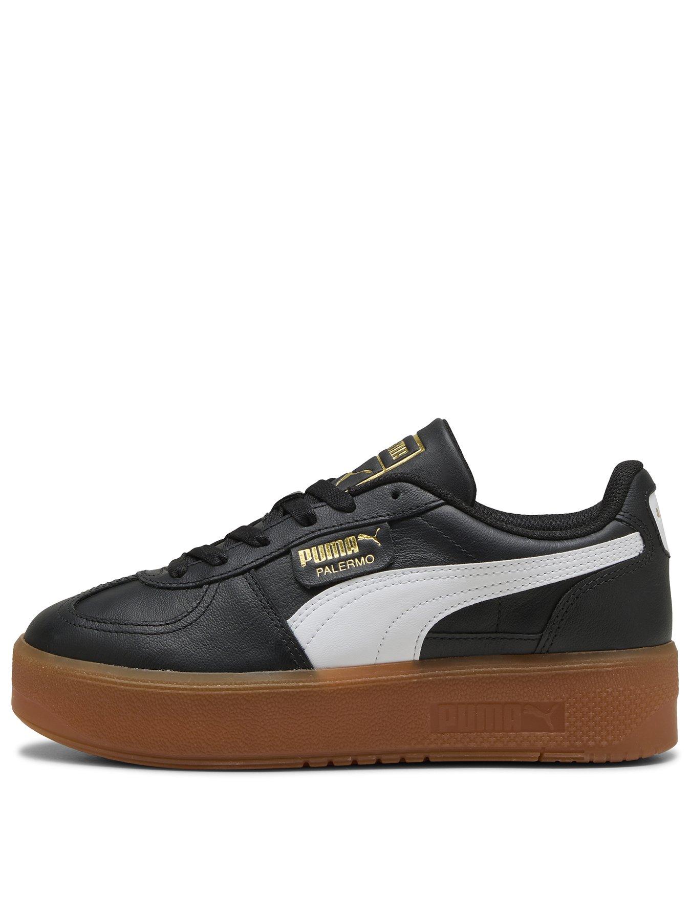  image of puma-womens-palermo-elevata-trainers-black