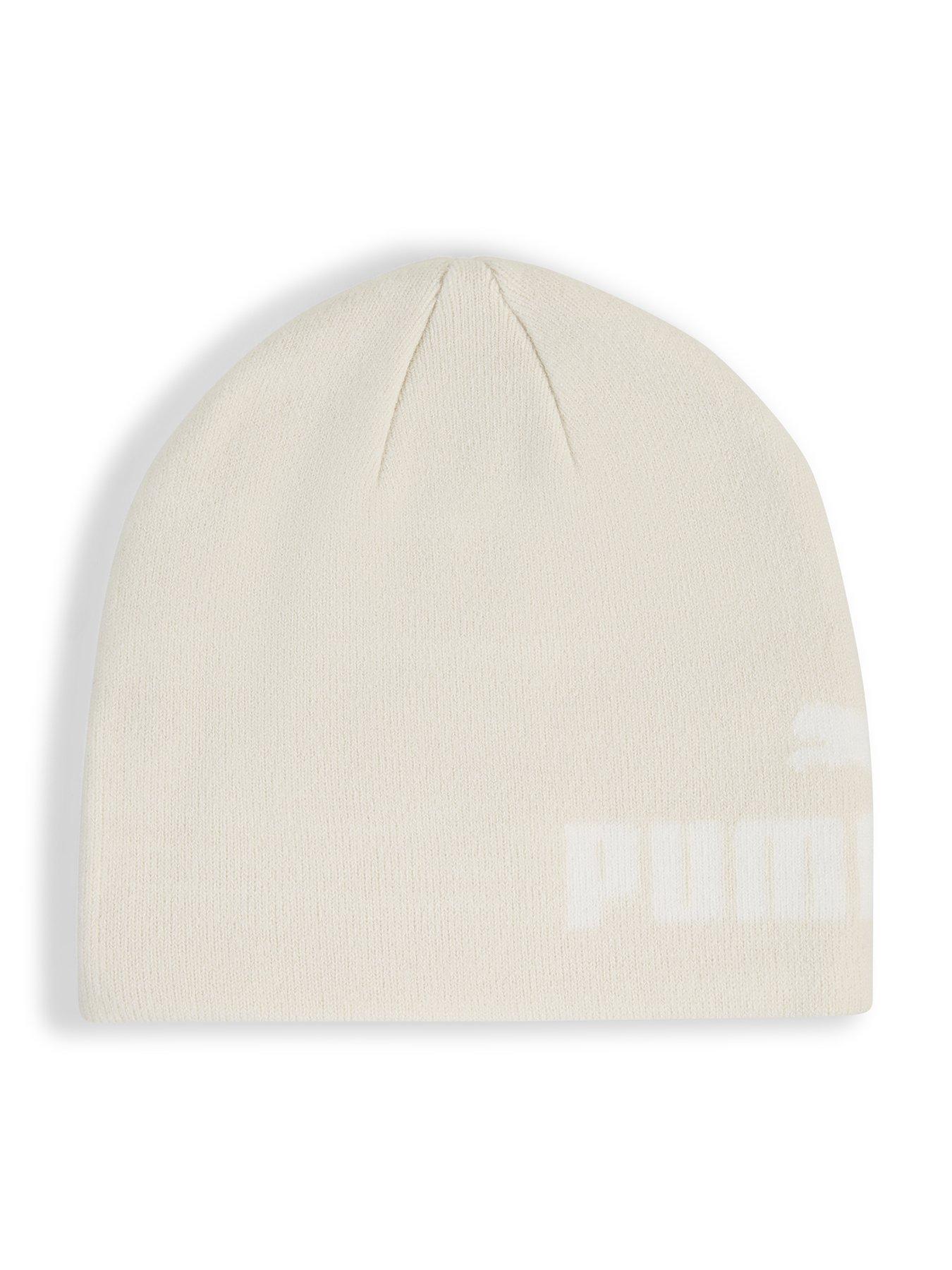  image of puma-essentials-mid-crown-cuffless-beanie-beige