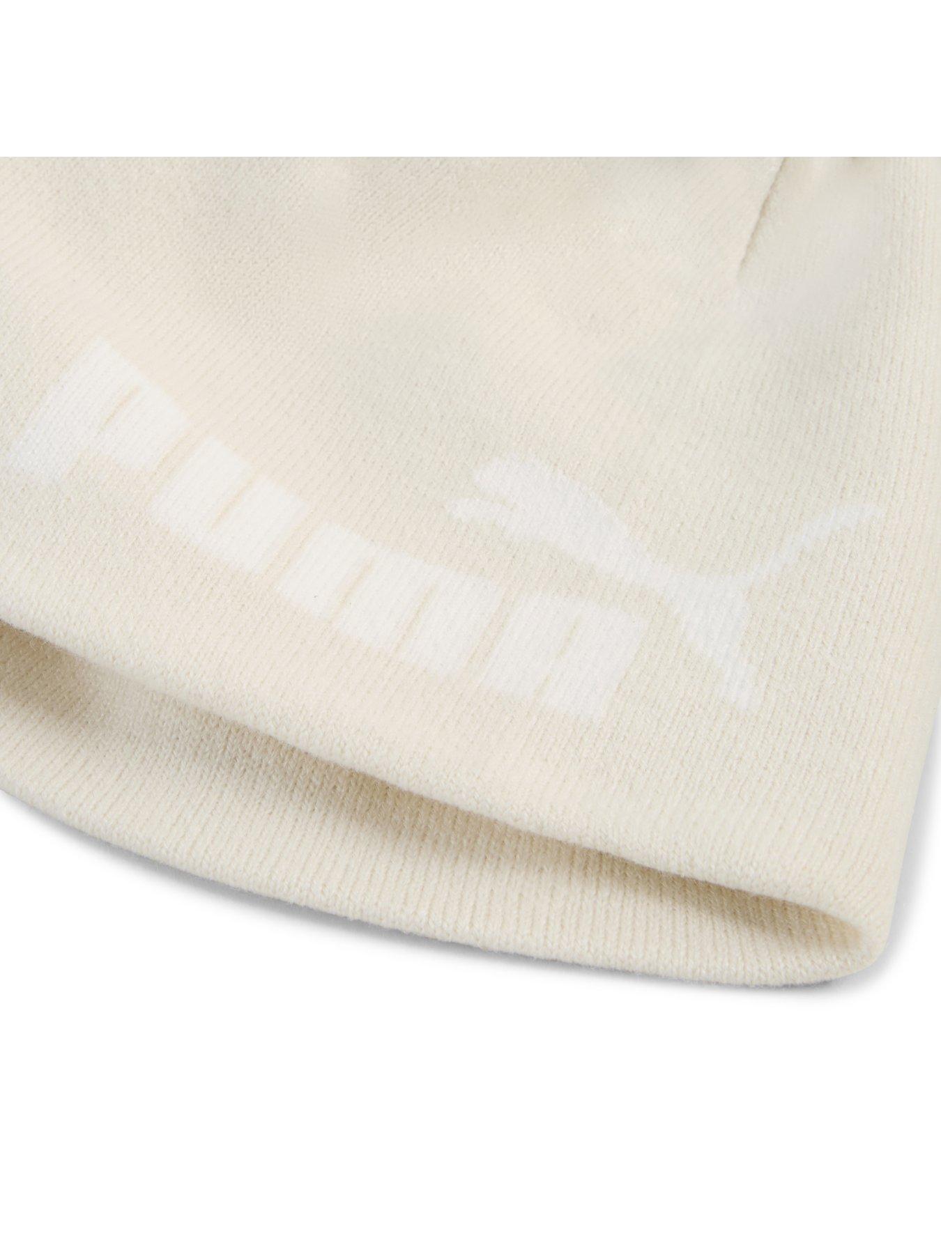  image of puma-essentials-mid-crown-cuffless-beanie-beige