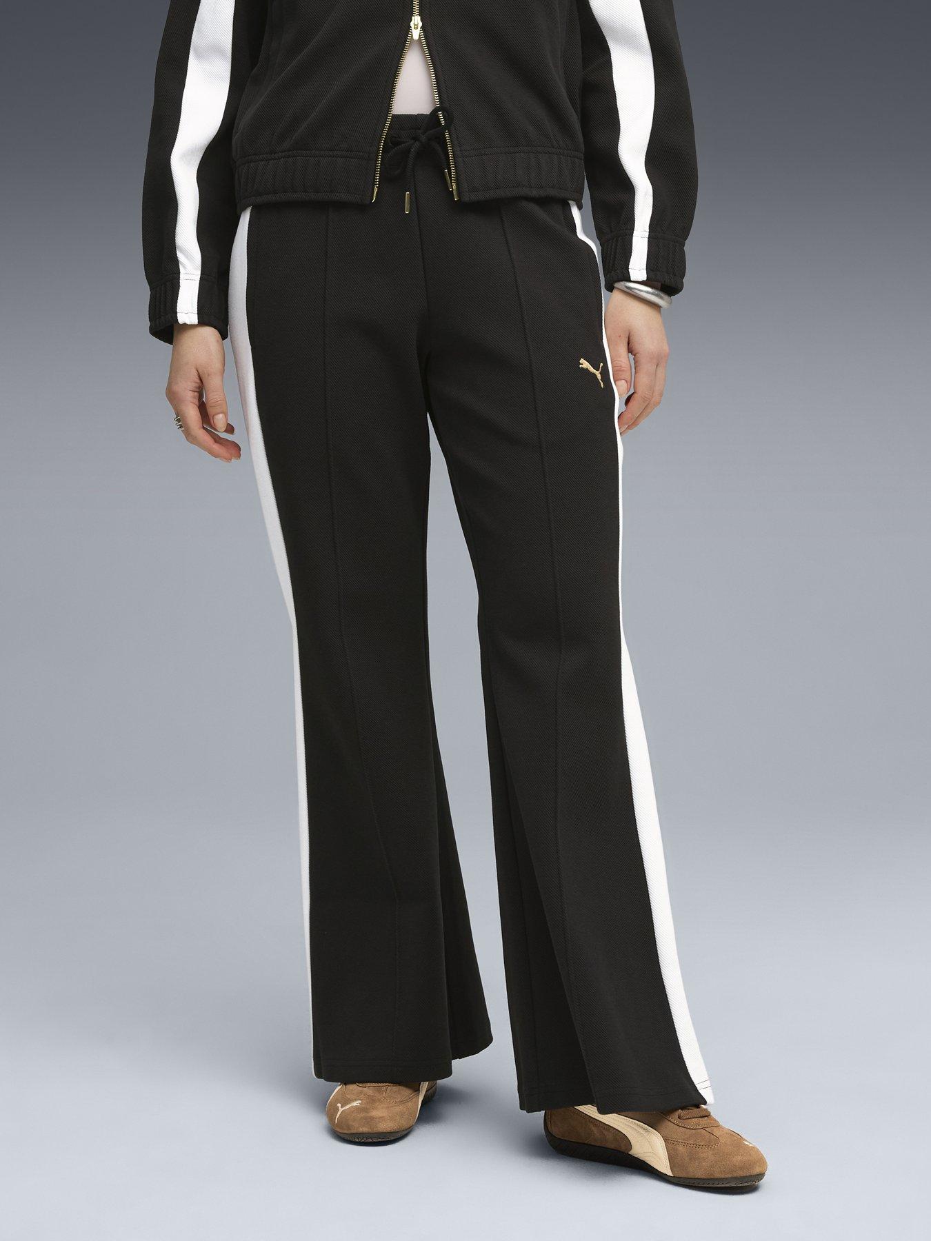  image of puma-womens-t7-flared-pants-black