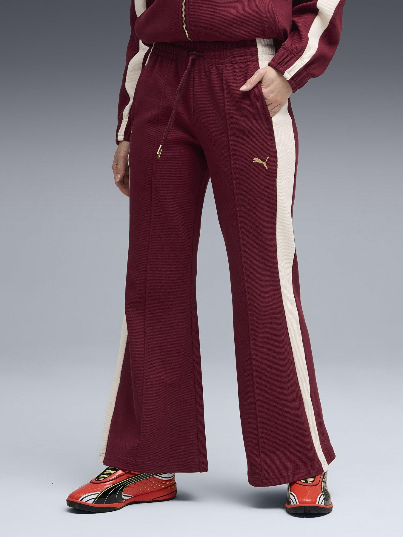 Image 1 of 6 of Puma Womens T7 Flared Pants - Red