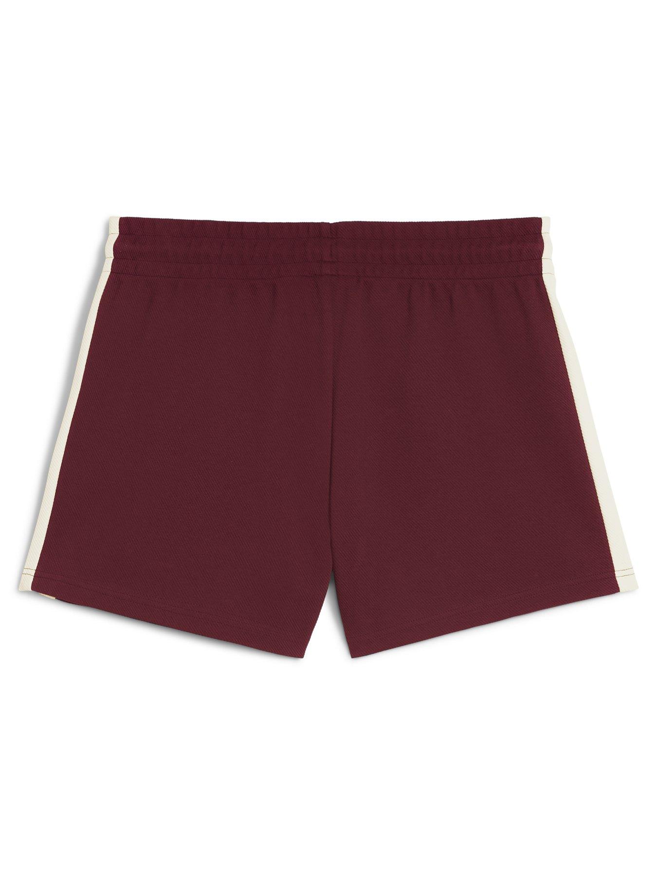  image of puma-womens-t7-pintuck-shorts-4inch-red