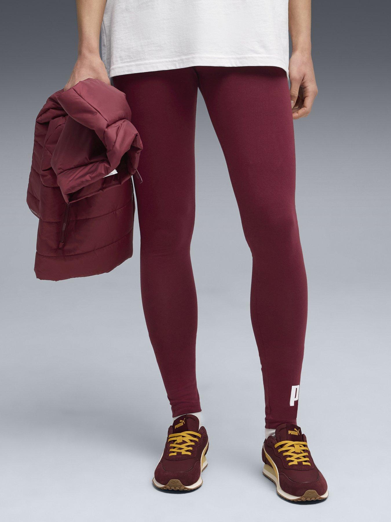 Puma Womens Essentials No 1 Logo Leggings - Red