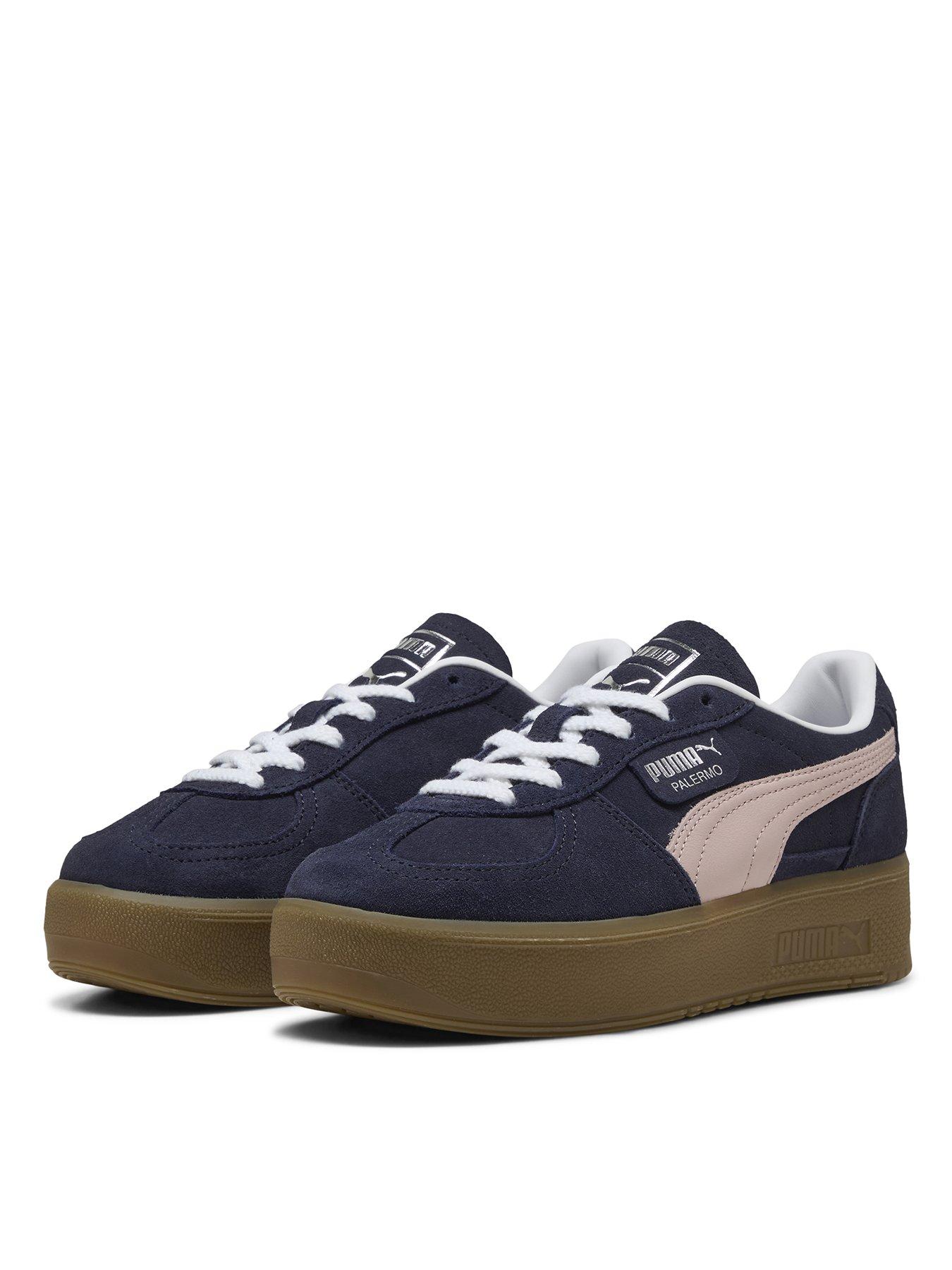  image of puma-womens-palermo-elevata-trainers-navy