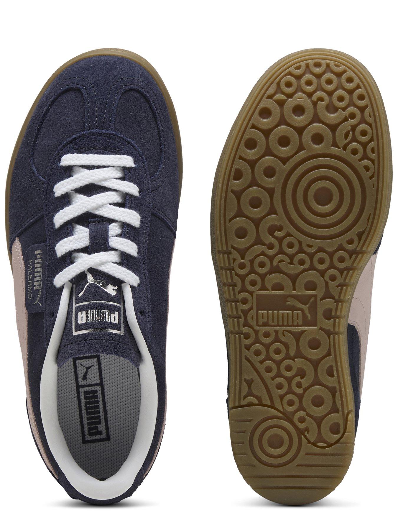  image of puma-womens-palermo-elevata-trainers-navy