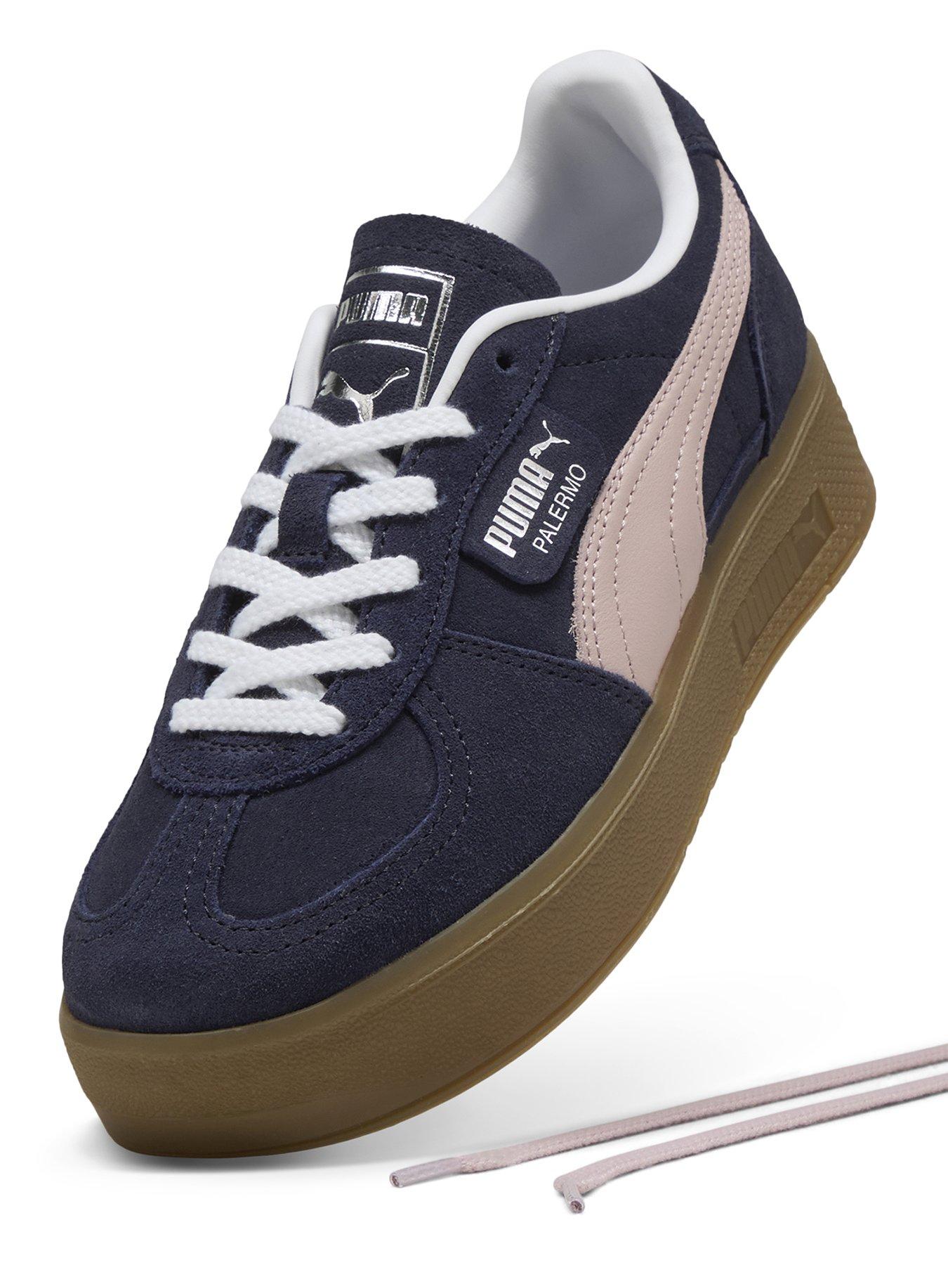  image of puma-womens-palermo-elevata-trainers-navy
