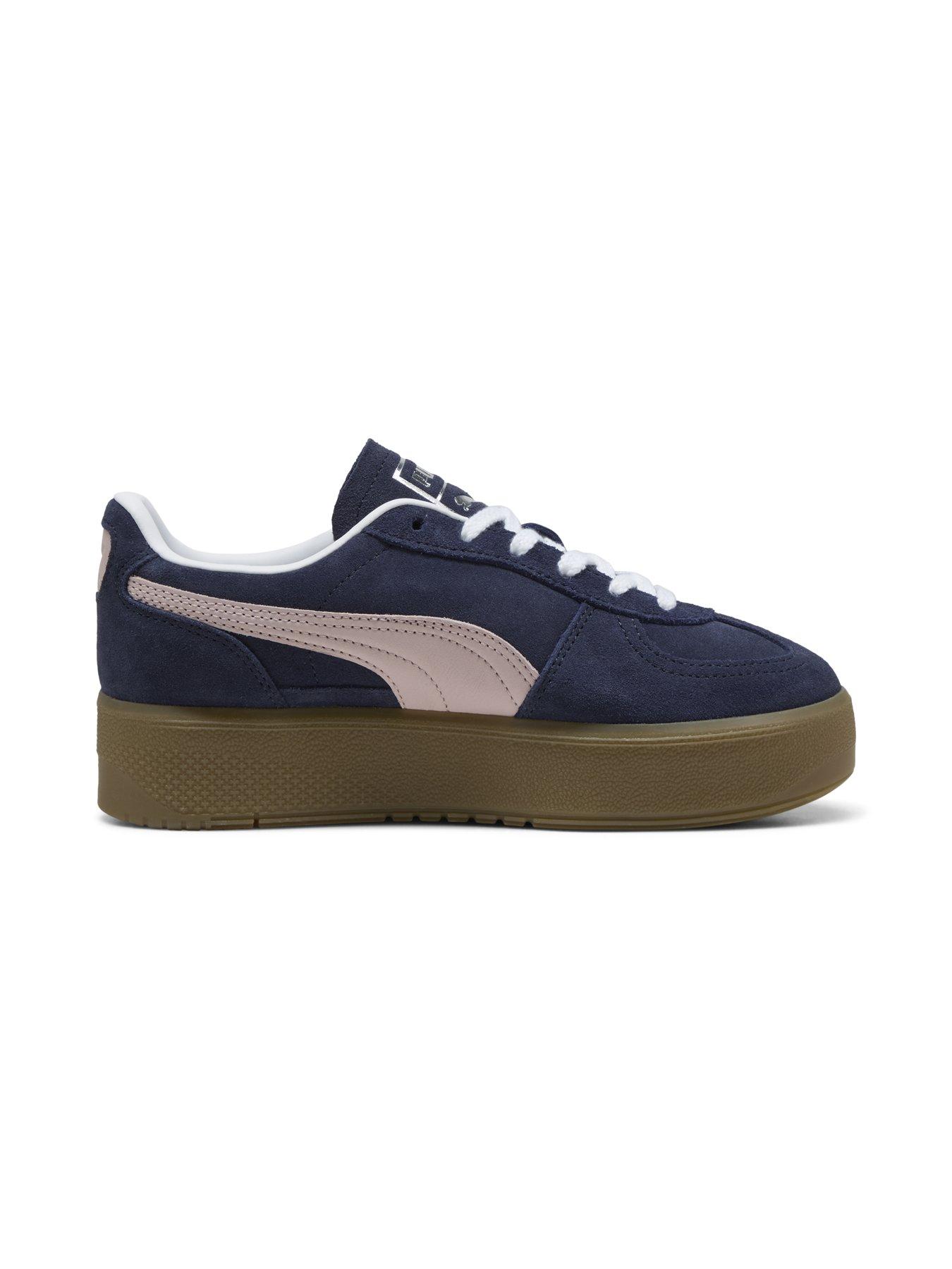  image of puma-womens-palermo-elevata-trainers-navy