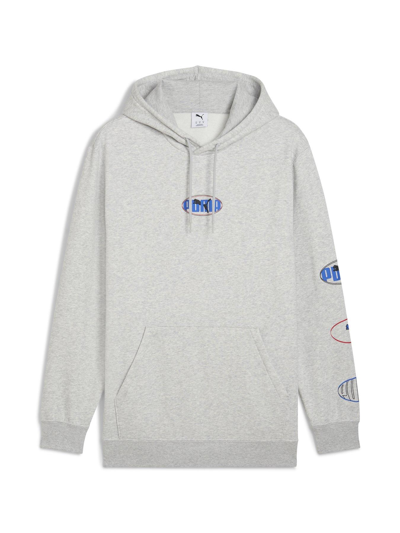 undefined Mens Essentials Logo Lab Execution Hoodie Fleece - Grey