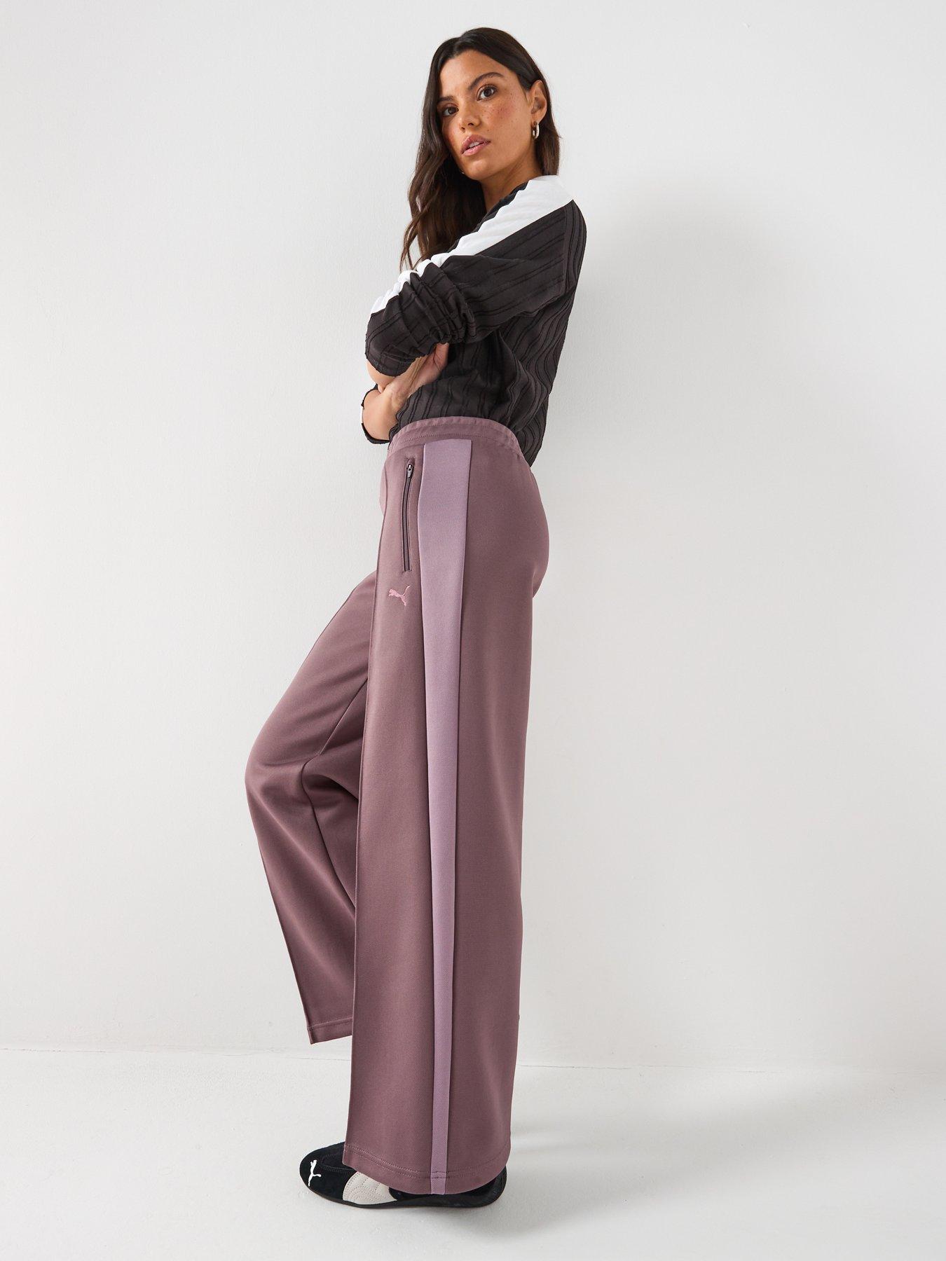  image of puma-t7-low-rise-track-pants-red