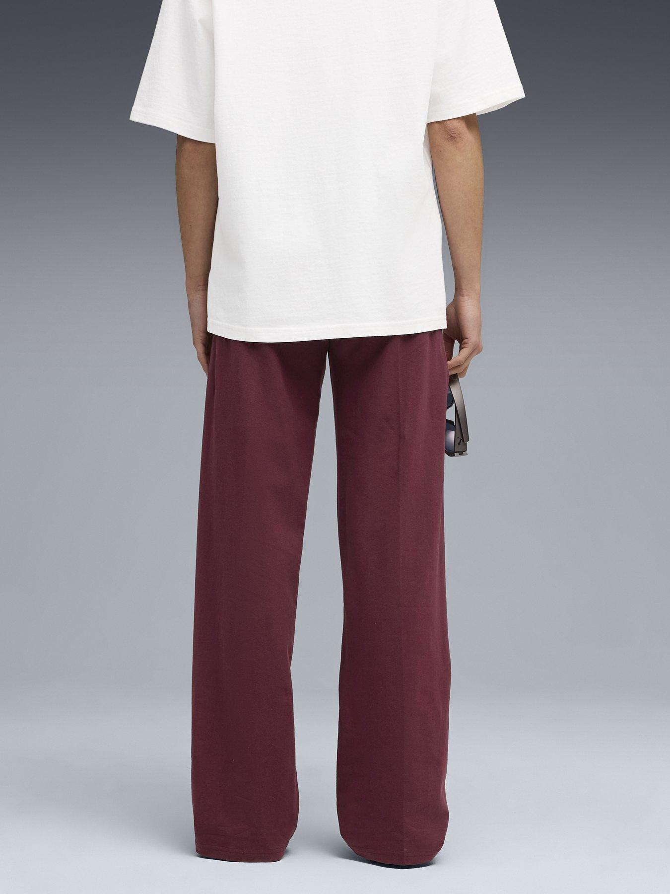  image of puma-ess-small-no-1-logo-high-waist-straight-leggings-red