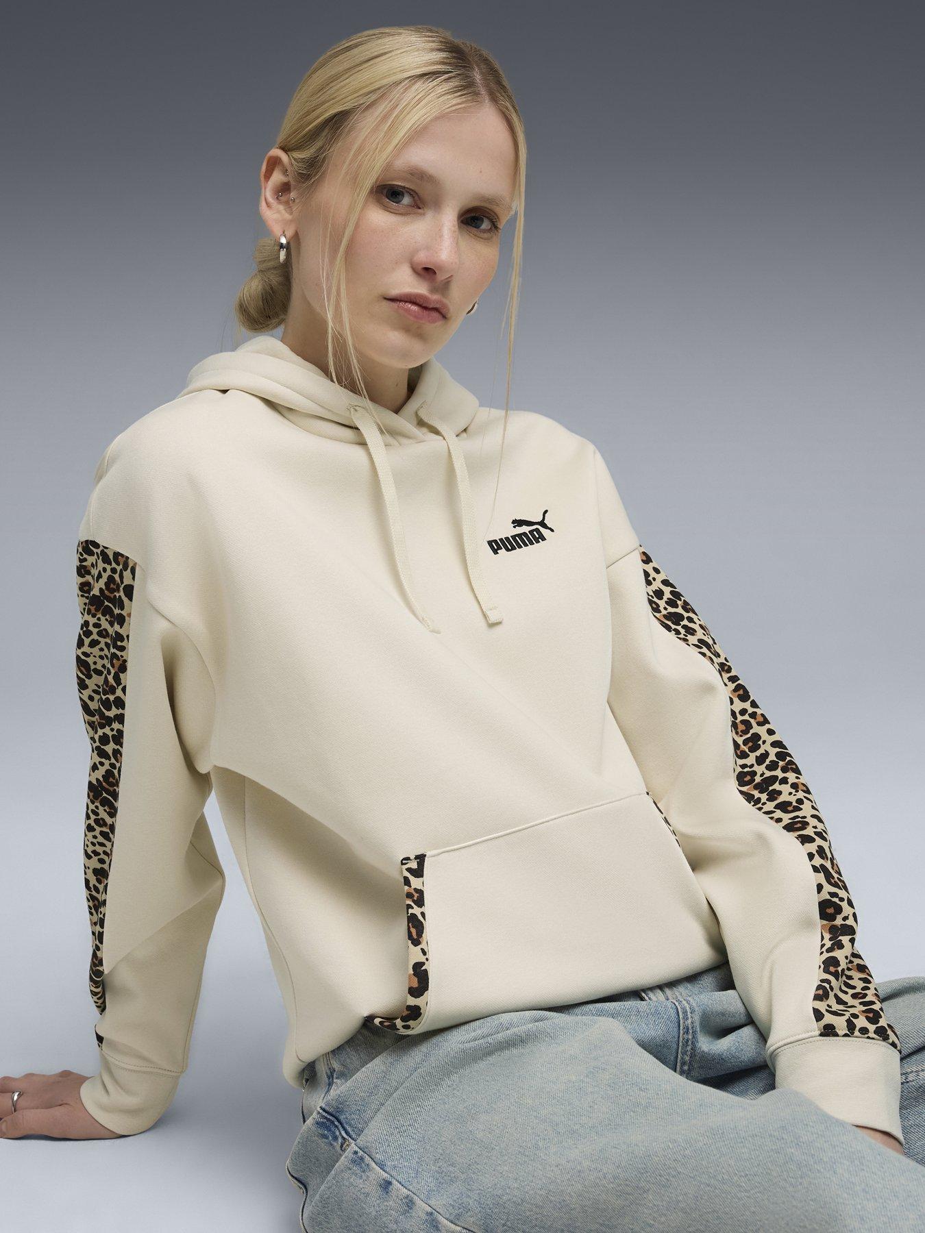 Image 1 of 5 of Puma Essentials Graphic Animal Comfort Hoodie - Cream