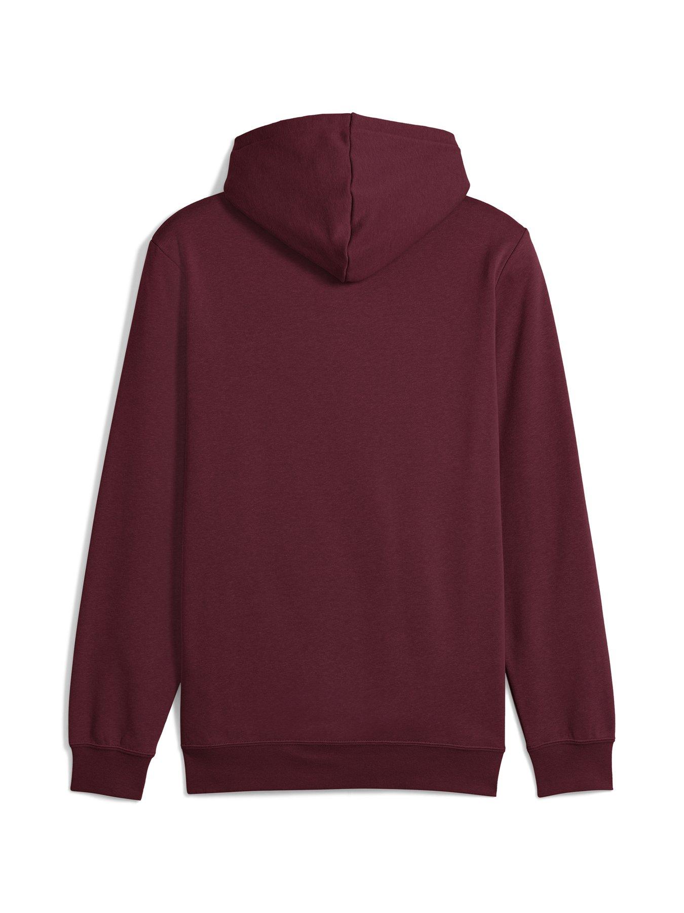  image of puma-mens-essentials-small-no-1-logo-hoodie-fleece-red