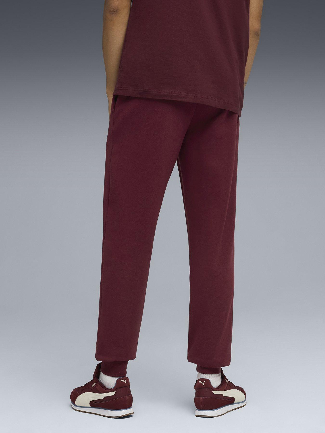  image of puma-mens-essentials-no-1-logo-sweatpants-fleece-red