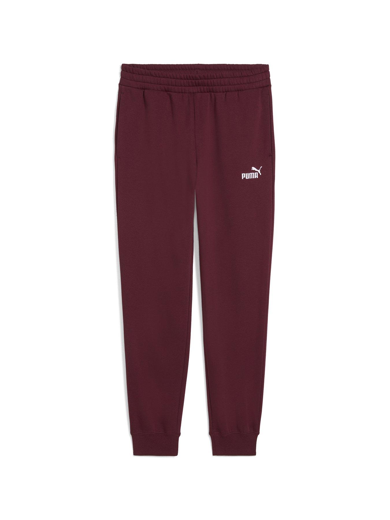 Image 4 of 5 of Puma Mens Essentials No 1 Logo Sweatpants Fleece - Red