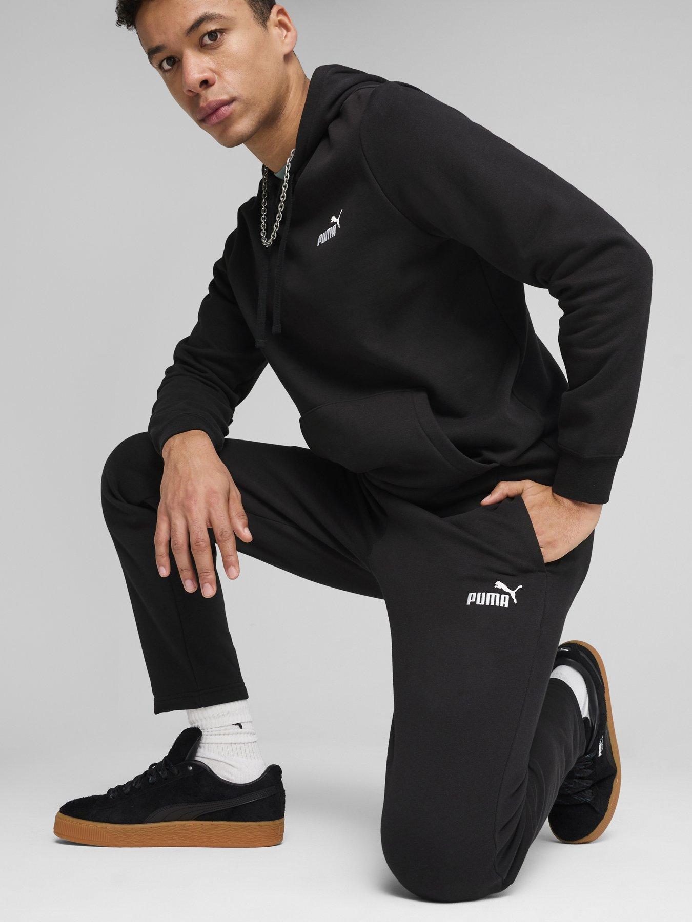  image of puma-mens-essentials-no-1-logo-sweatpants-fleece-black