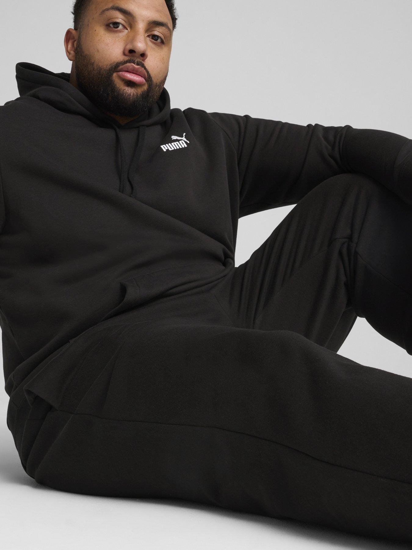  image of puma-mens-essentials-no-1-logo-sweatpants-fleece-black