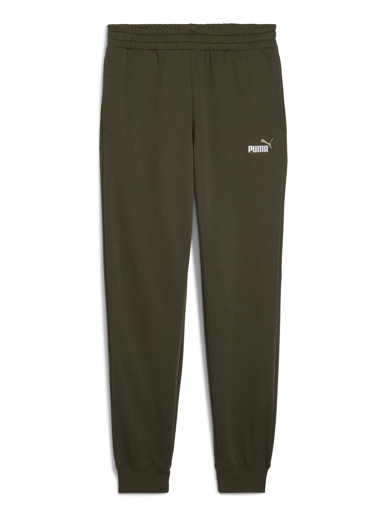 Image 4 of 5 of Puma Mens Essentials No 1 Logo Sweatpants Fleece - Green