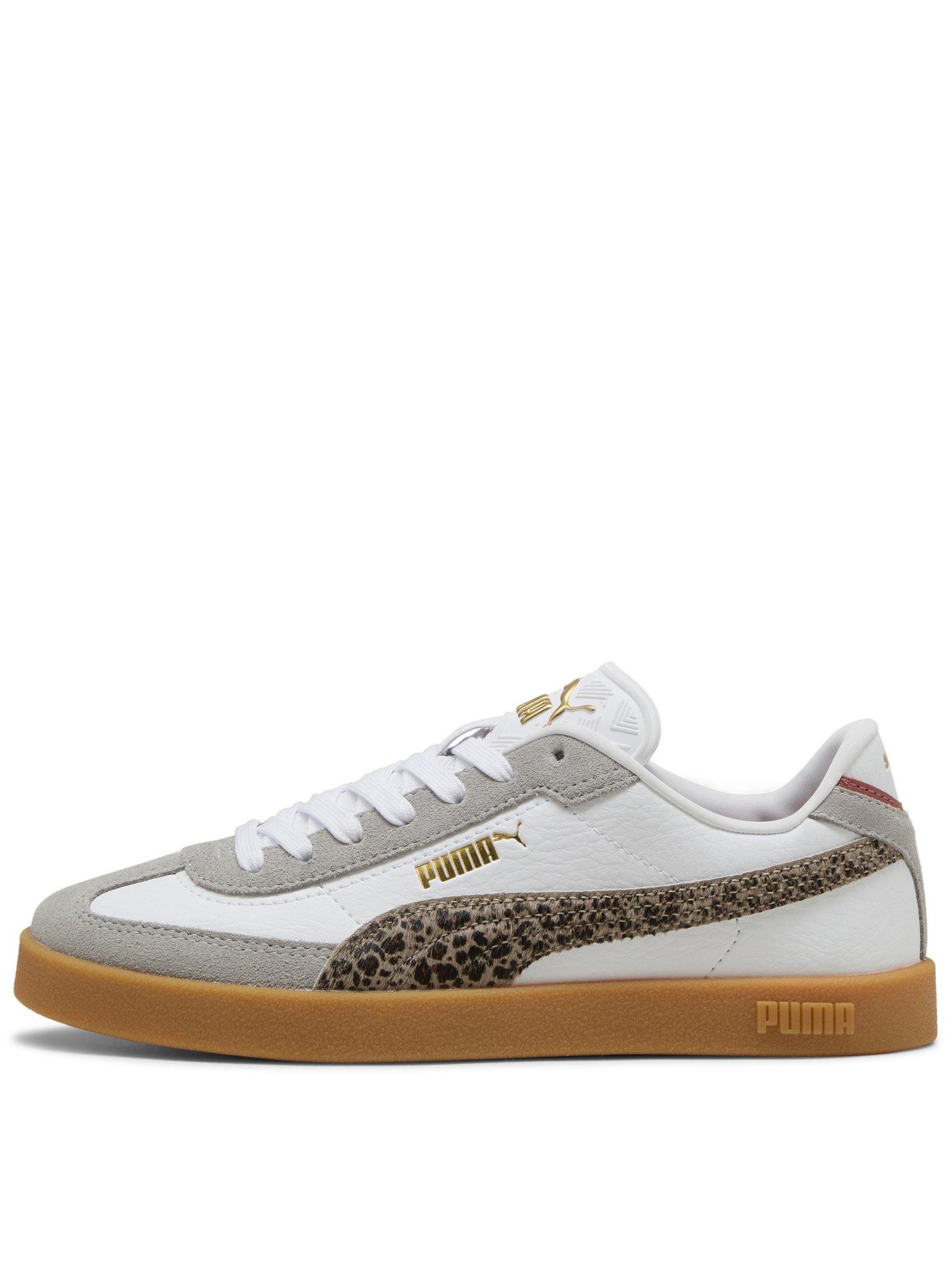  image of puma-womens-club-ii-era-animal-flair-trainers-white