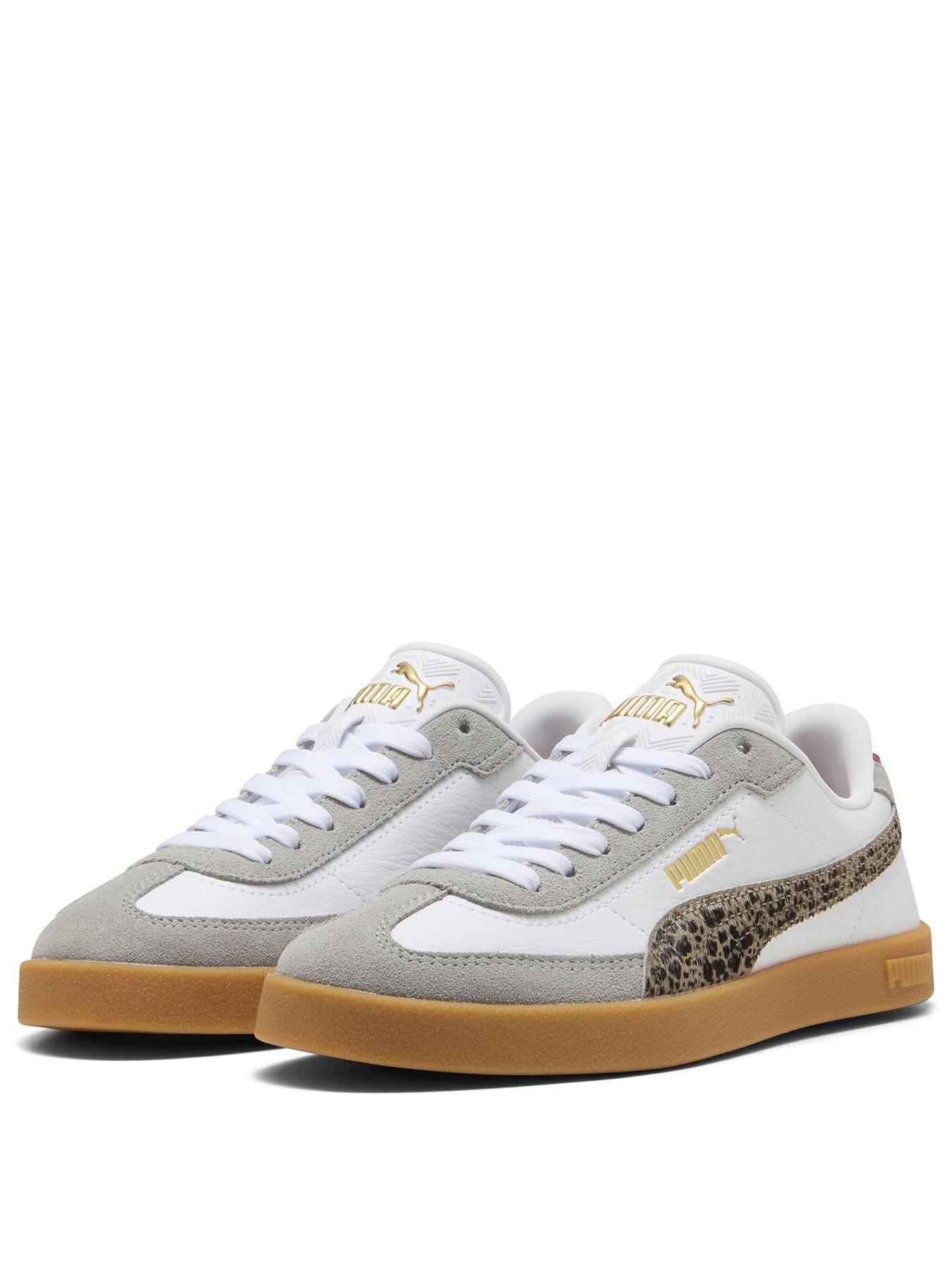  image of puma-womens-club-ii-era-animal-flair-trainers-white