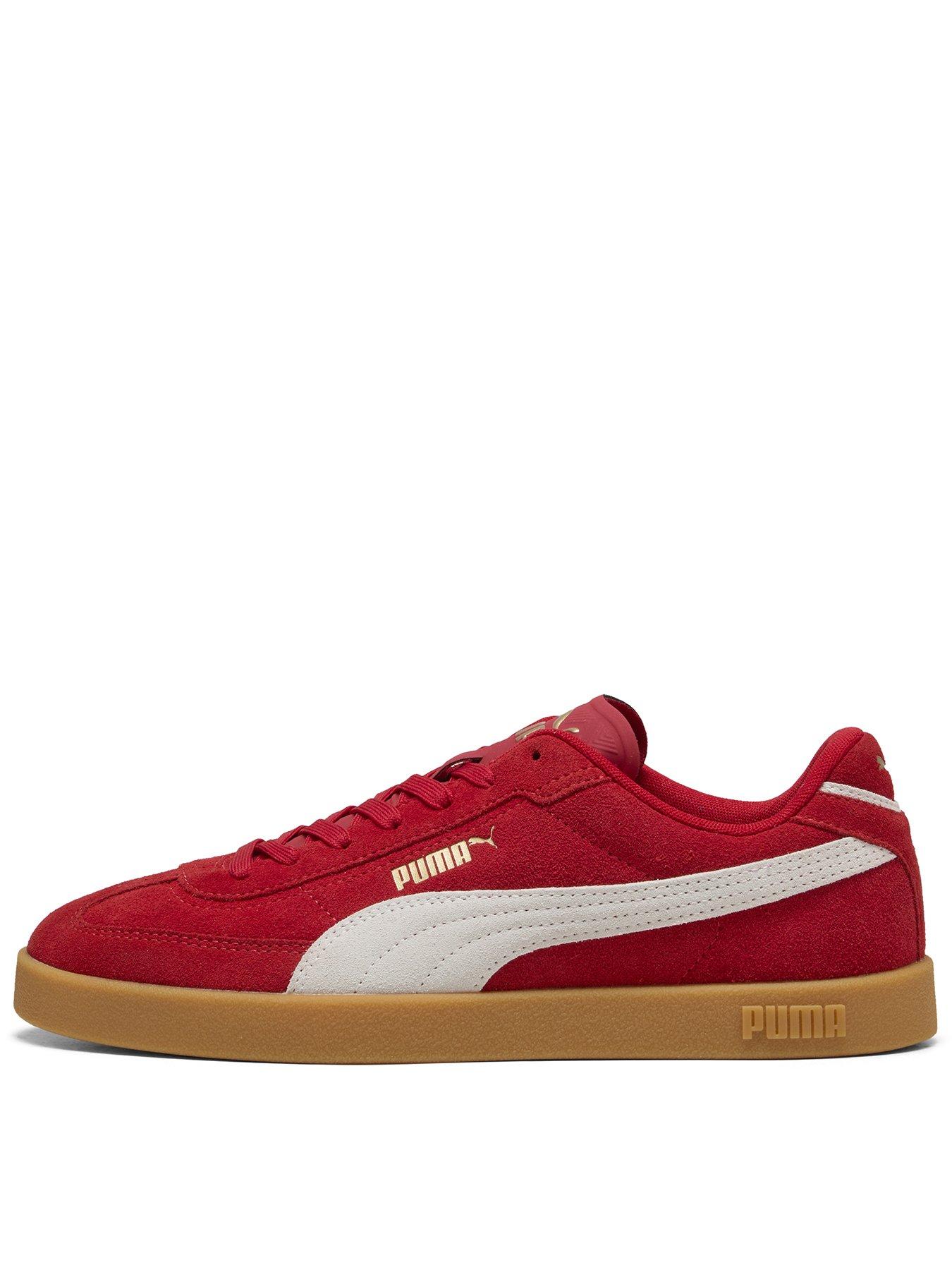 image of puma-womens-club-ii-era-suede-trainers-red