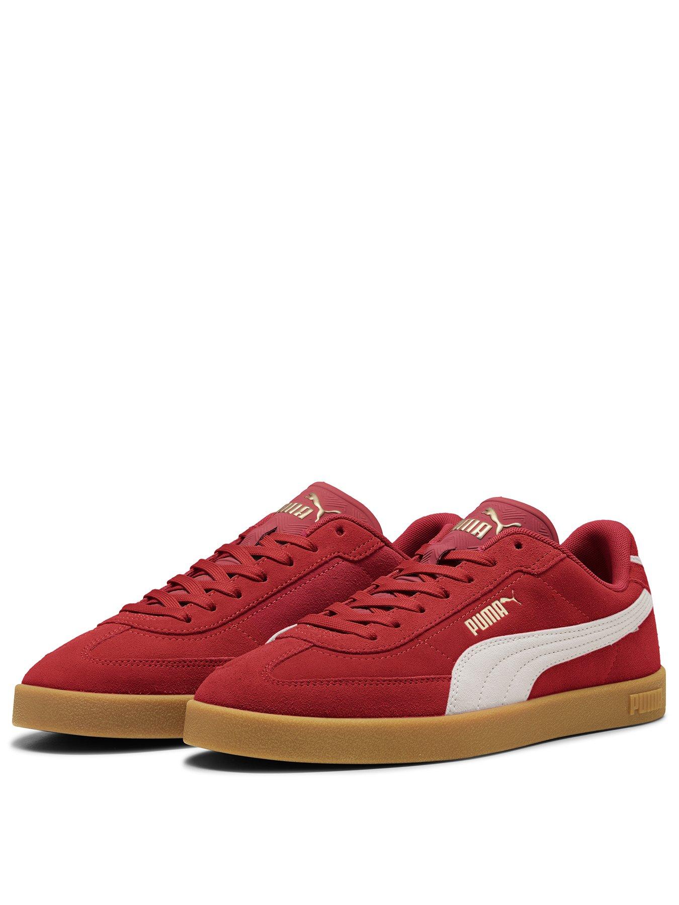  image of puma-womens-club-ii-era-suede-trainers-red
