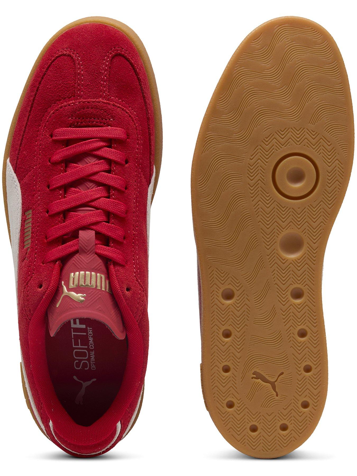  image of puma-womens-club-ii-era-suede-trainers-red