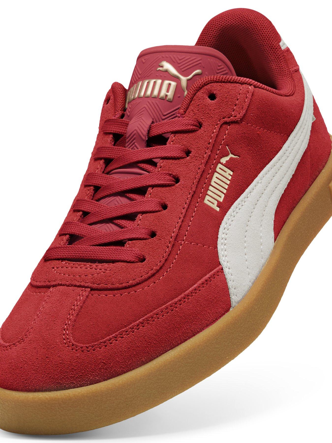  image of puma-womens-club-ii-era-suede-trainers-red