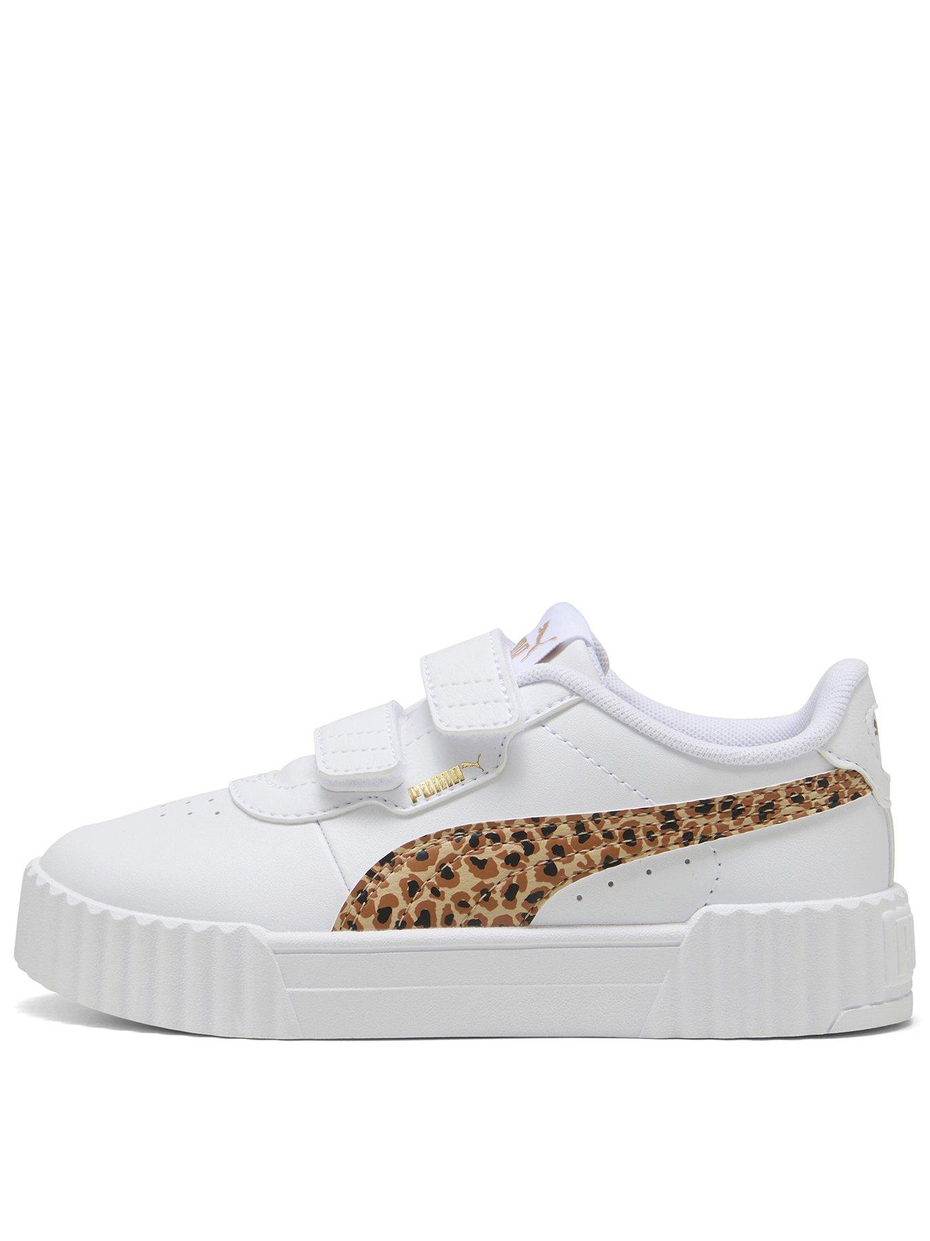 Image 1 of 6 of Puma Kids Girls Carina 30 Animal V - White