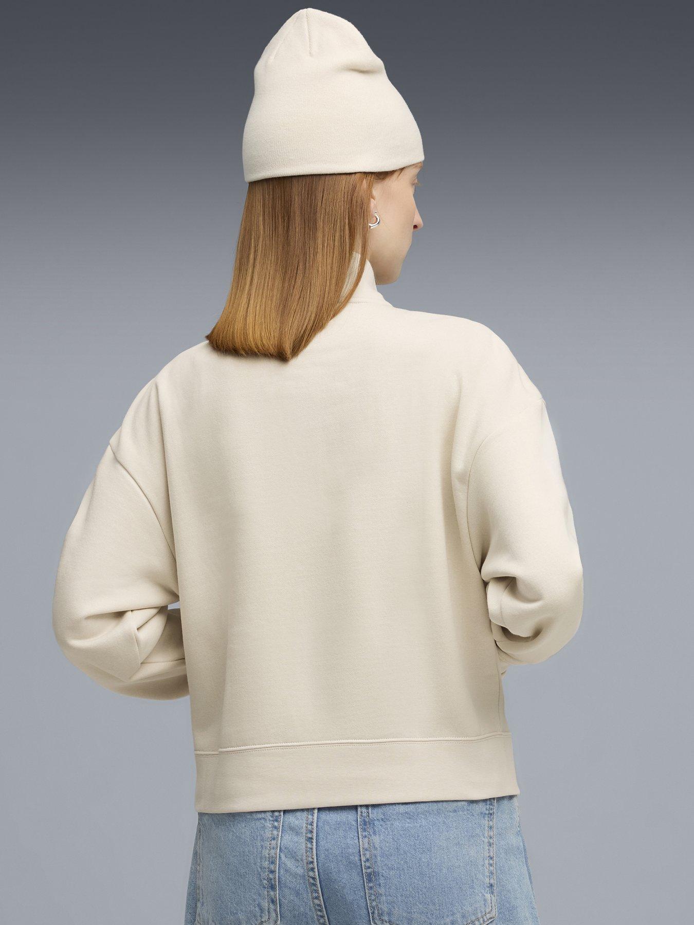 stillFront image of puma-class-comfort-half-zip-short-crew-cream