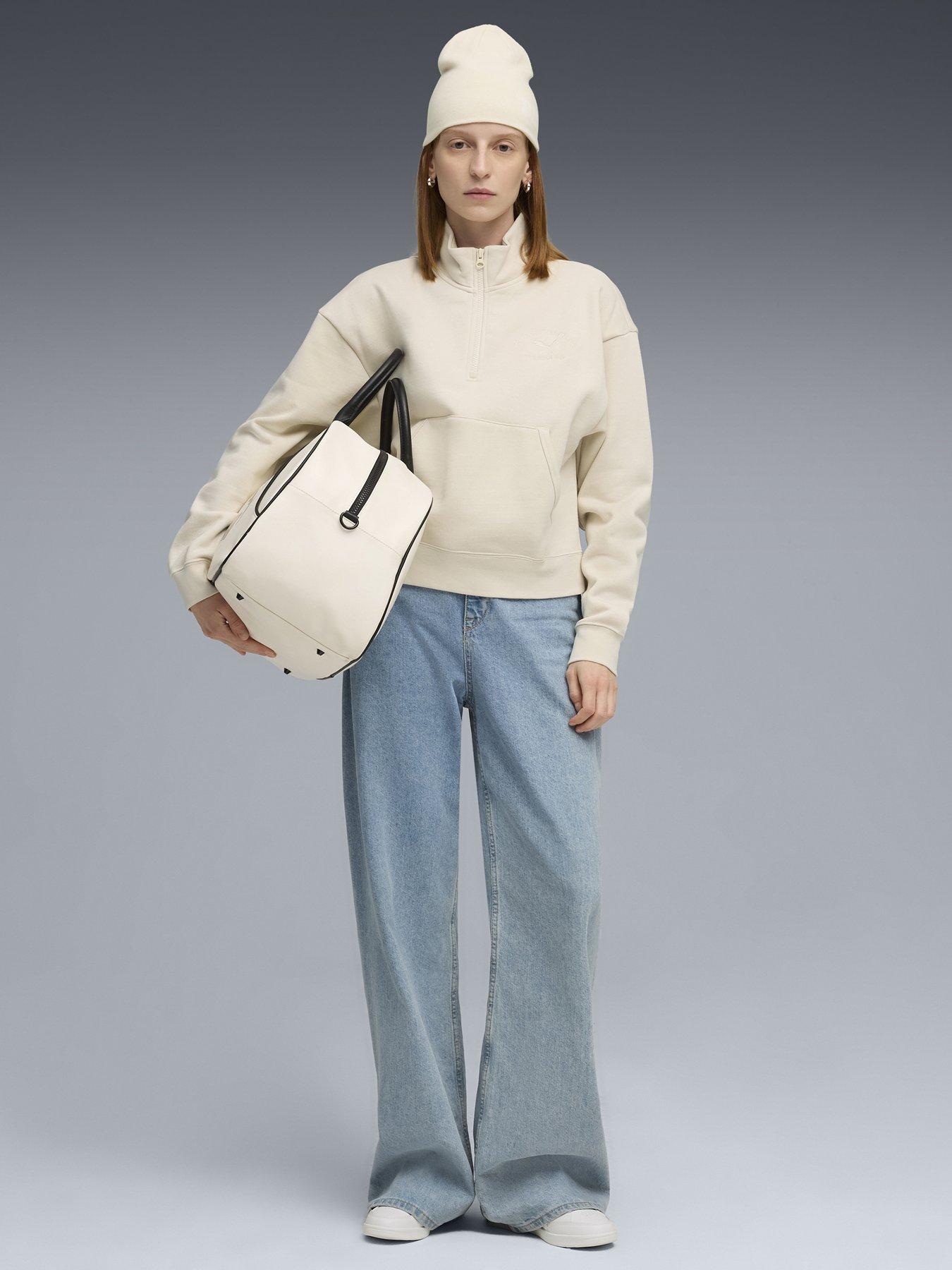  image of puma-class-comfort-half-zip-short-crew-cream