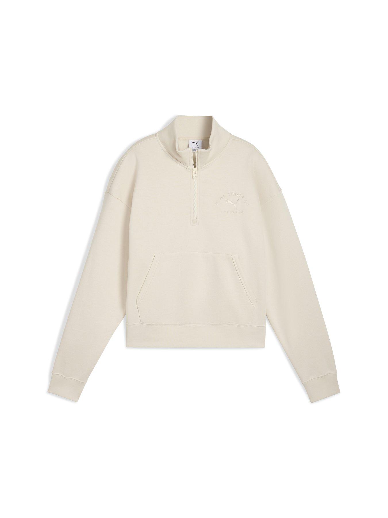  image of puma-class-comfort-half-zip-short-crew-cream