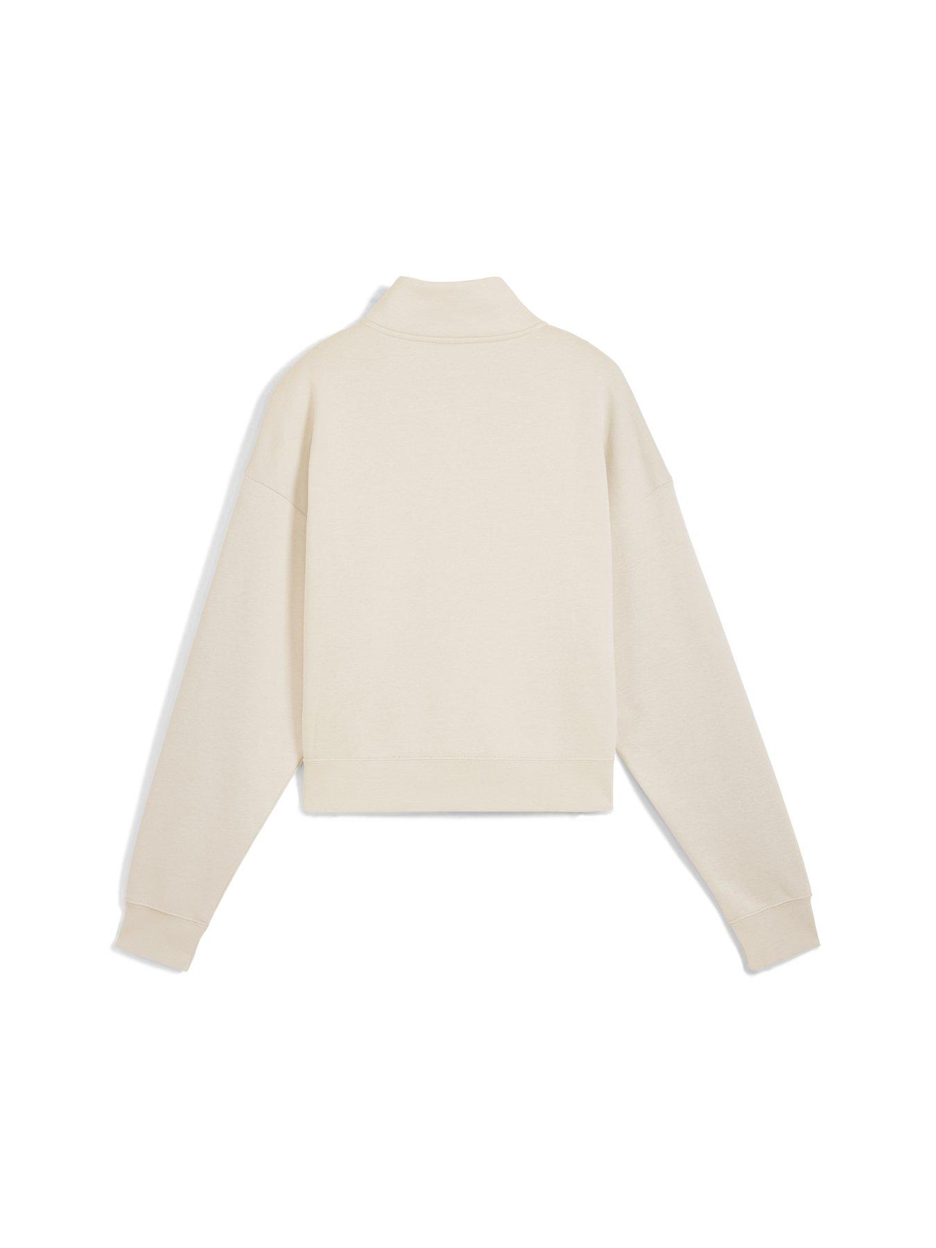  image of puma-class-comfort-half-zip-short-crew-cream