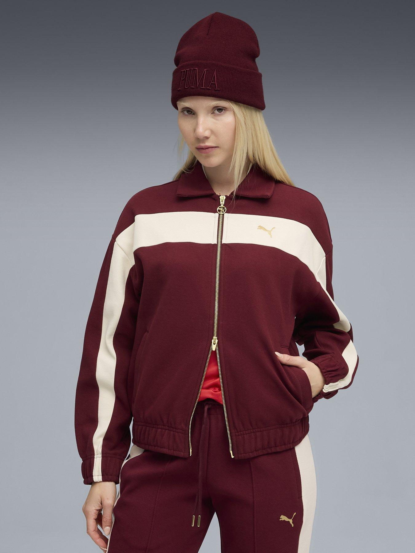 Image 1 of 5 of Puma Womens Relaxed Track Jacket - Red