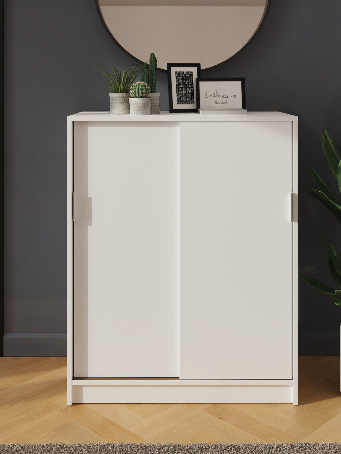 GFW Leighton Sliding Door Shoe Cabinet