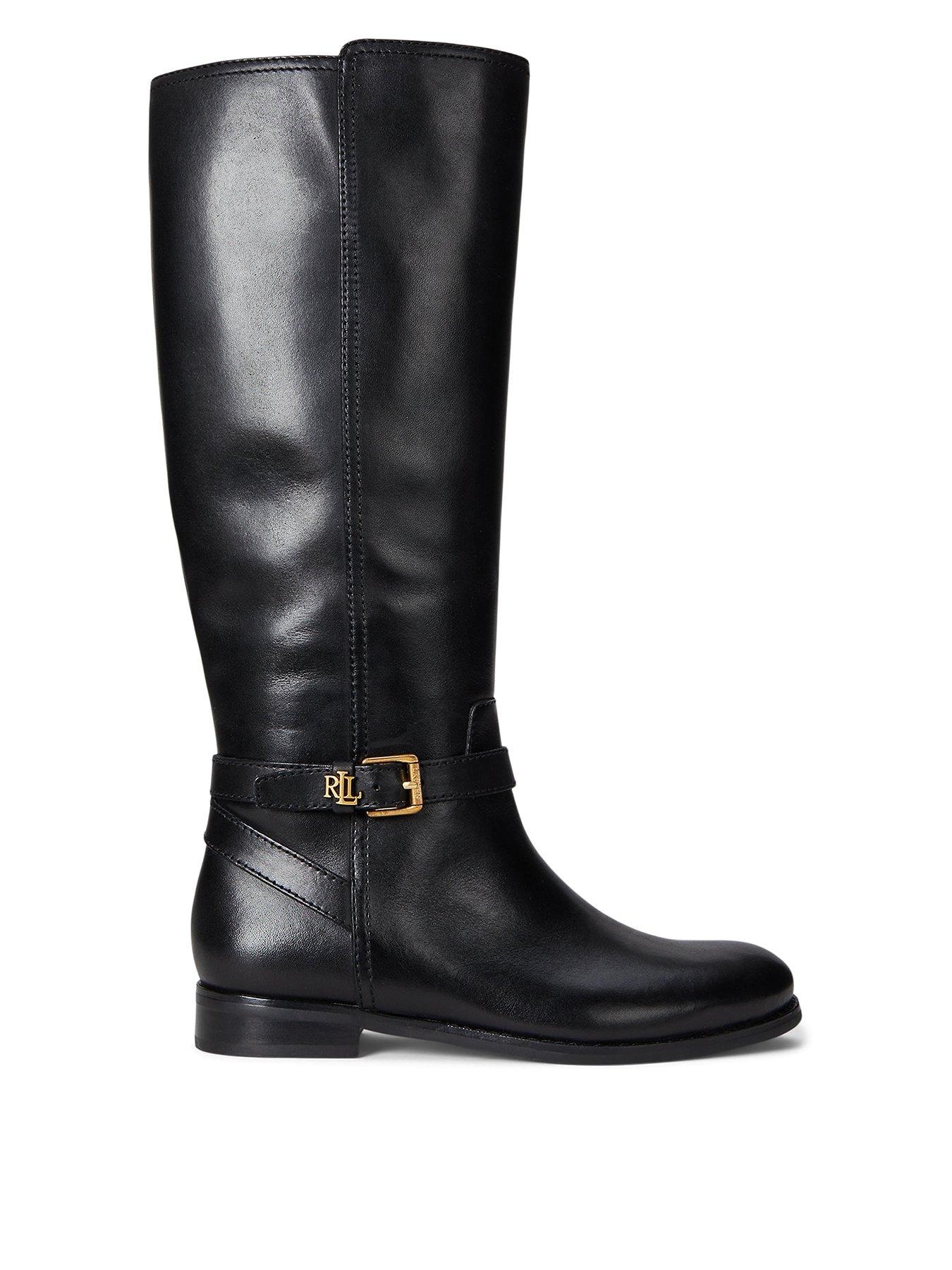  image of lauren-by-ralph-lauren-brooke-tall-buckle-boot-black