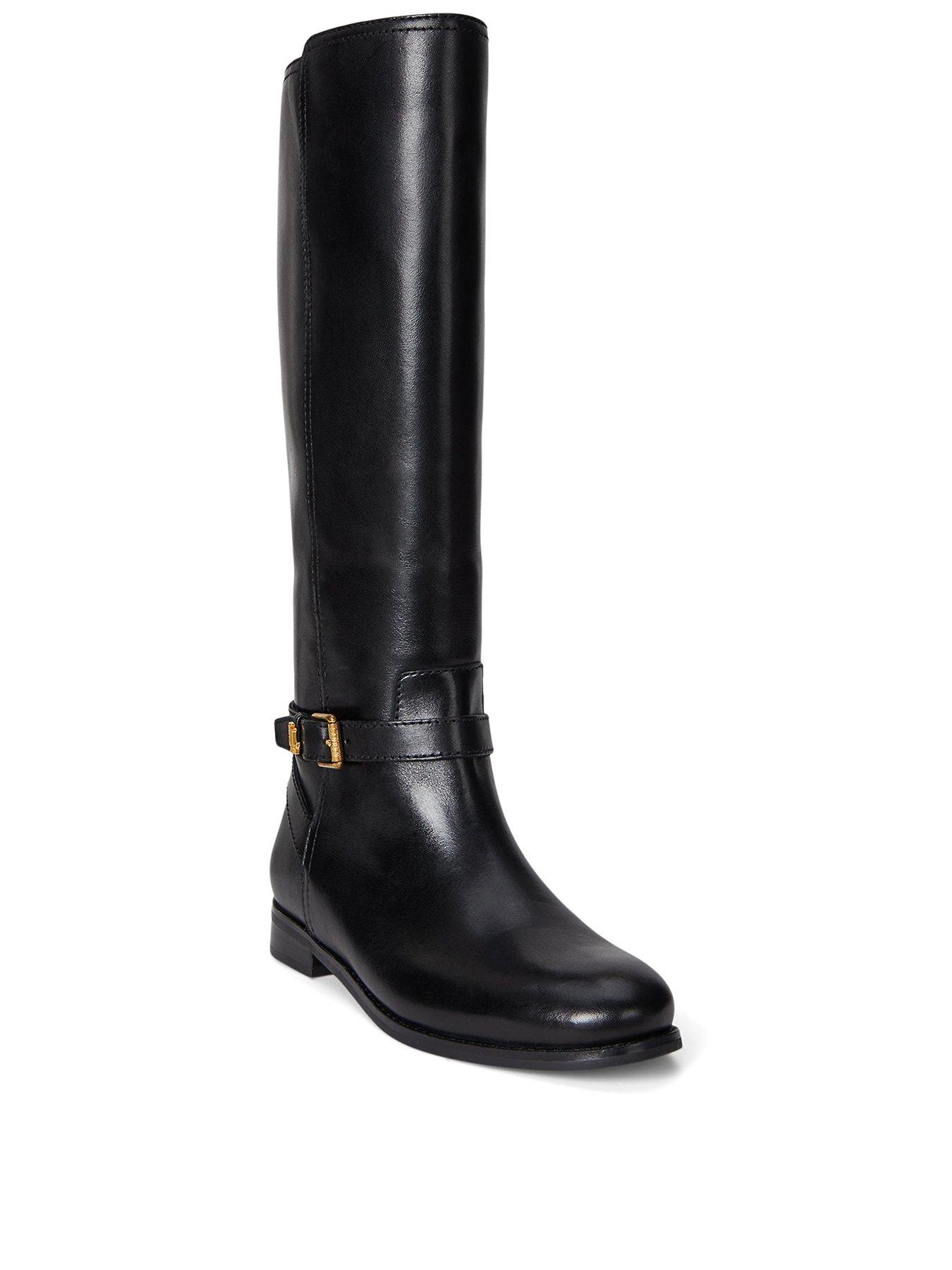  image of lauren-by-ralph-lauren-brooke-tall-buckle-boot-black