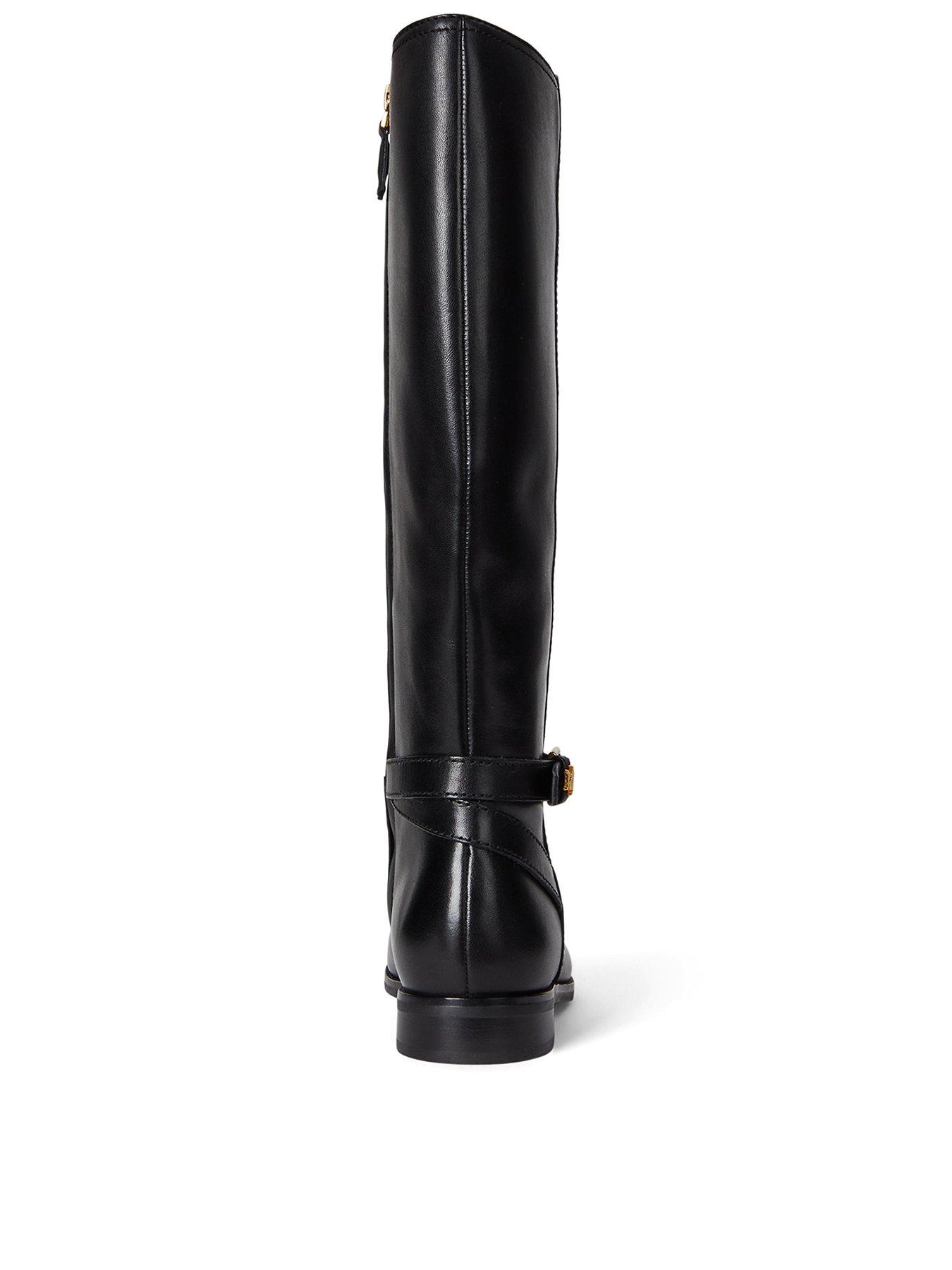  image of lauren-by-ralph-lauren-brooke-tall-buckle-boot-black
