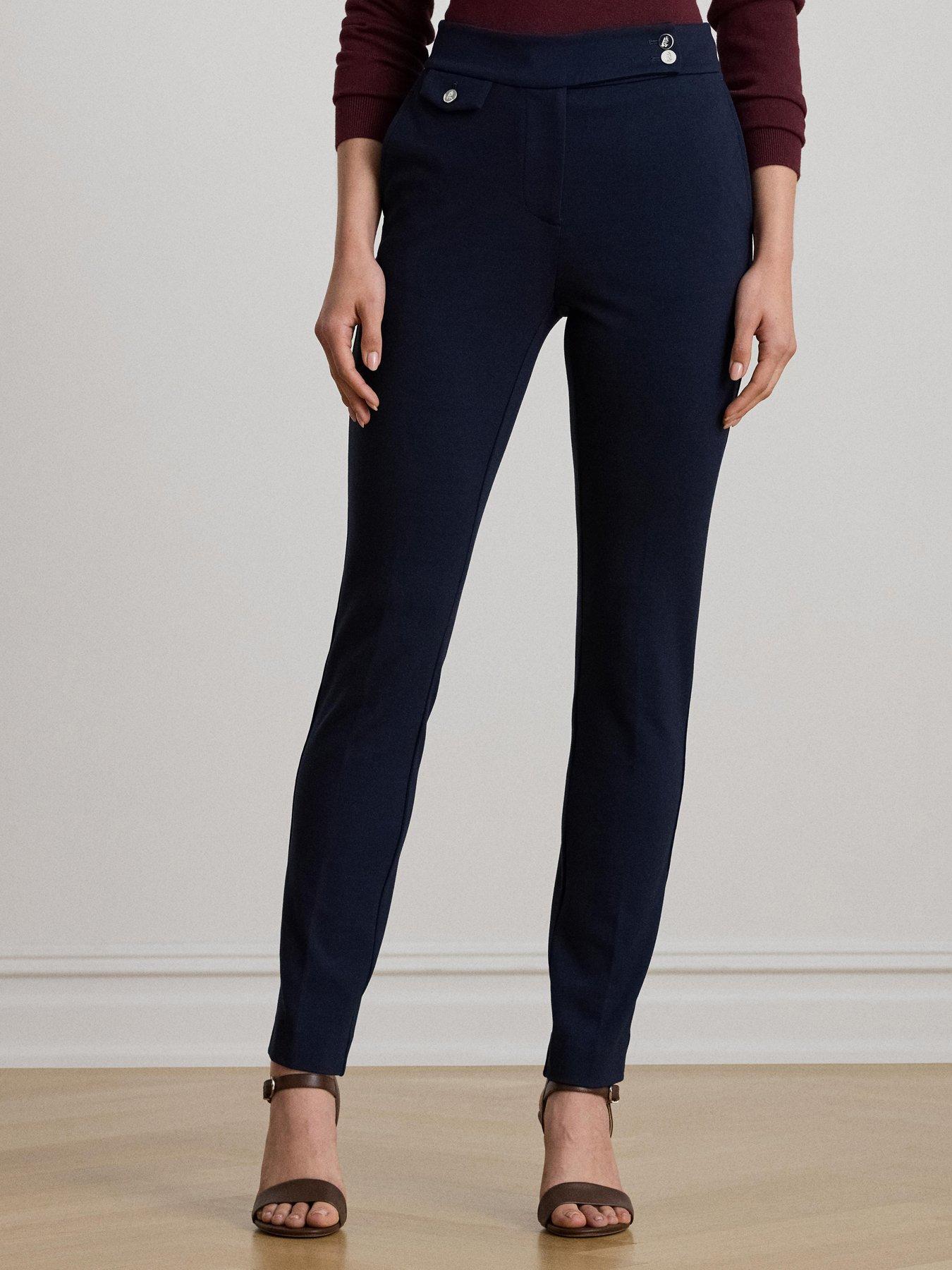 Lauren by Ralph Lauren Zinleah Smart Skinny Trousers - Lauren Navy