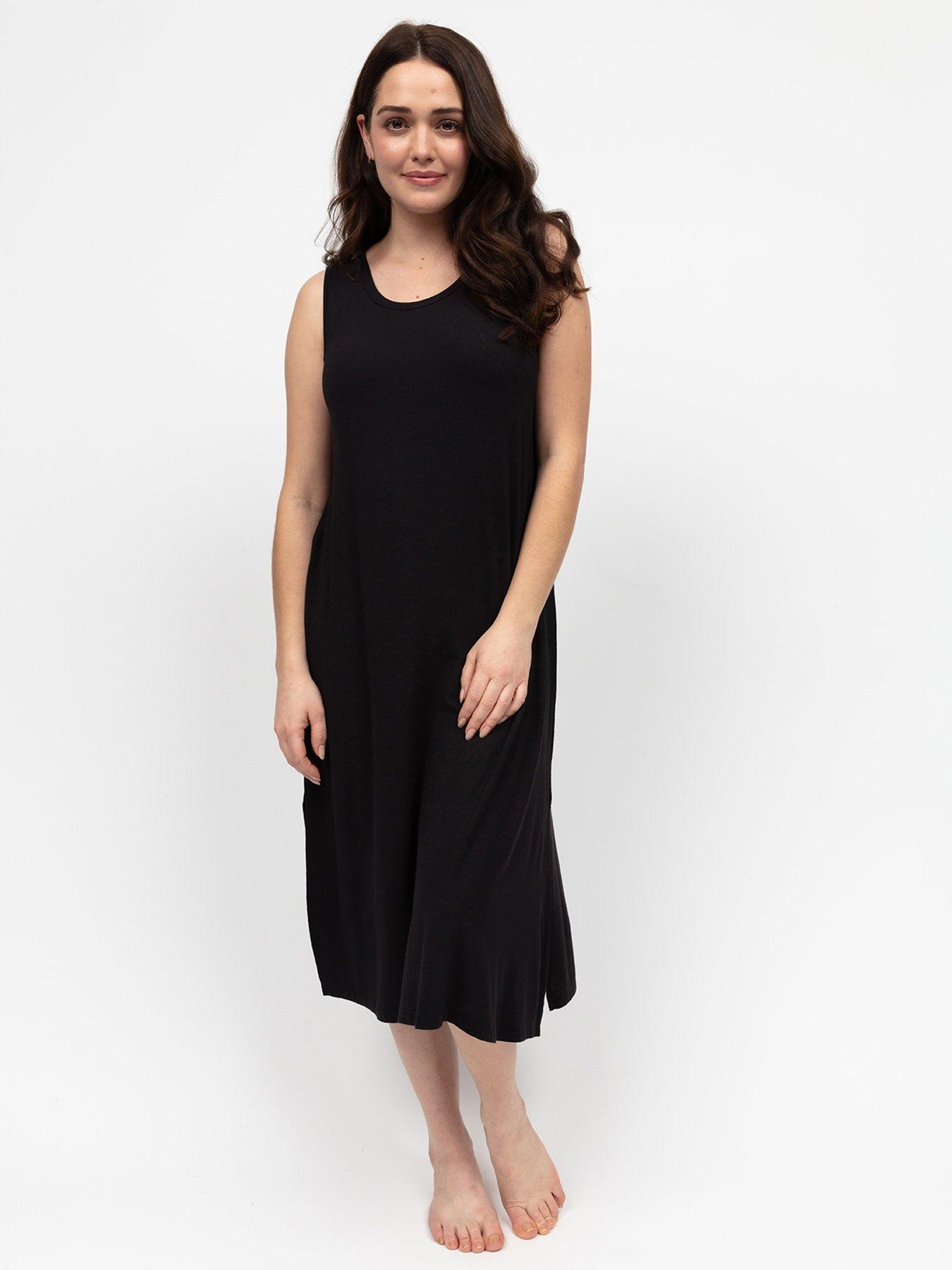 undefined Jersey Bus Long Nightdress - Bonnie Black